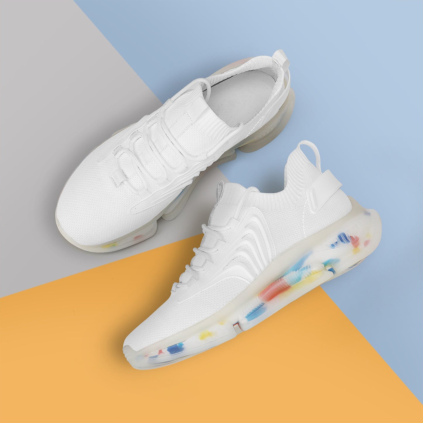 Custom Air Max React Sneakers - White SF S35 Colloid Colors
