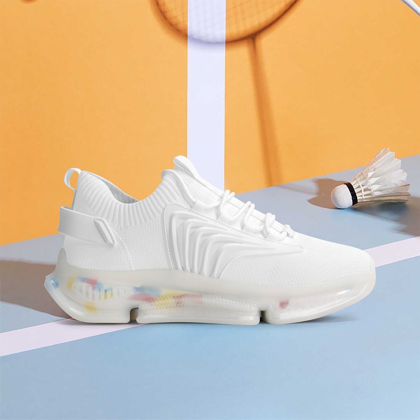 Custom Air Max React Sneakers - White SF S35 Colloid Colors