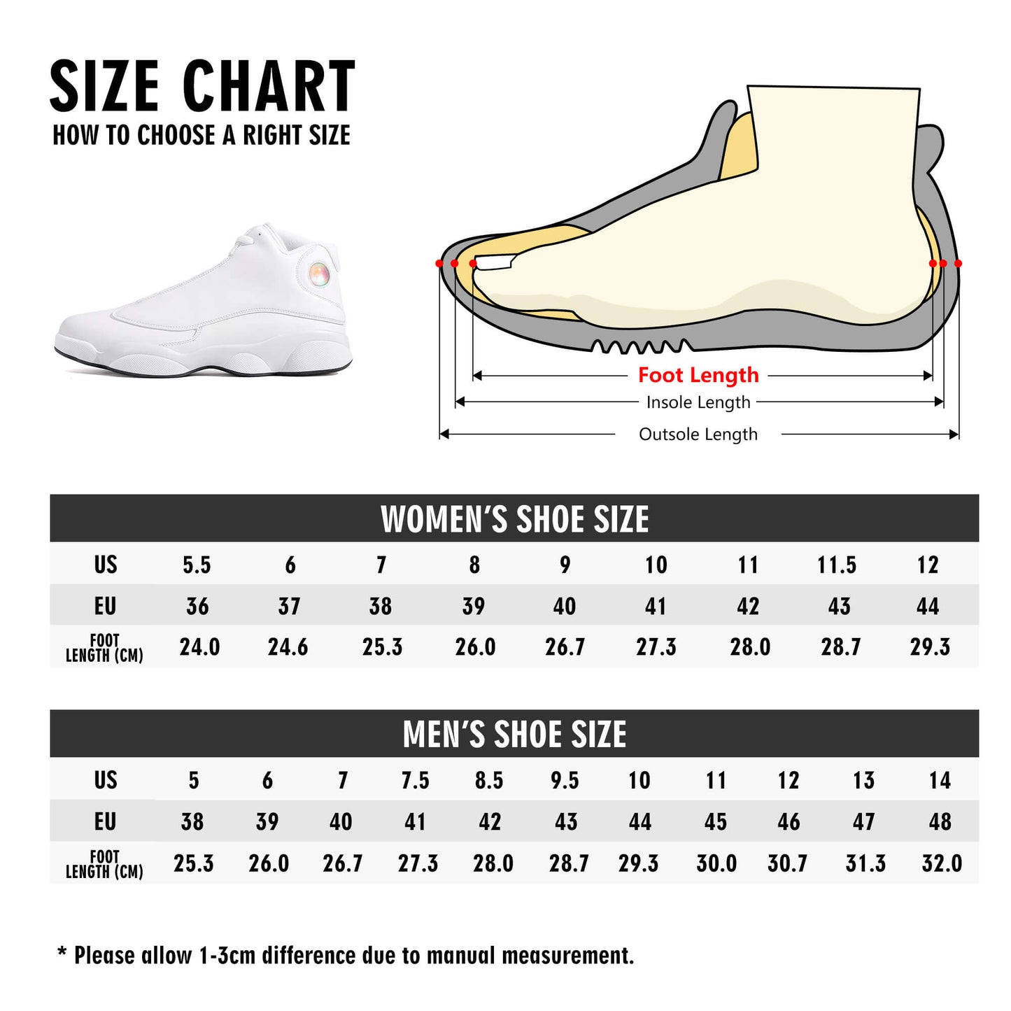 Custom Basketball Shoes high tops - White Colloid Colors