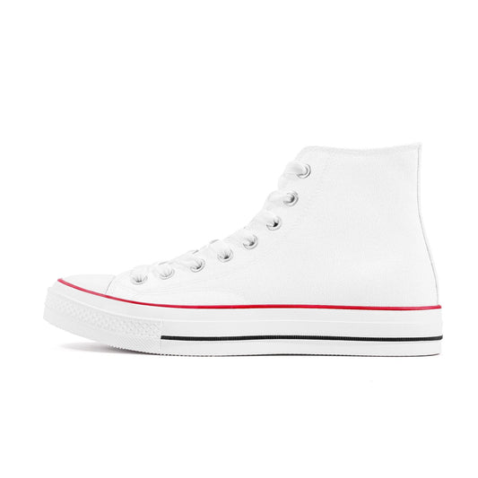 Custom Canvas High Top Shoes - White D70 Colloid Colors