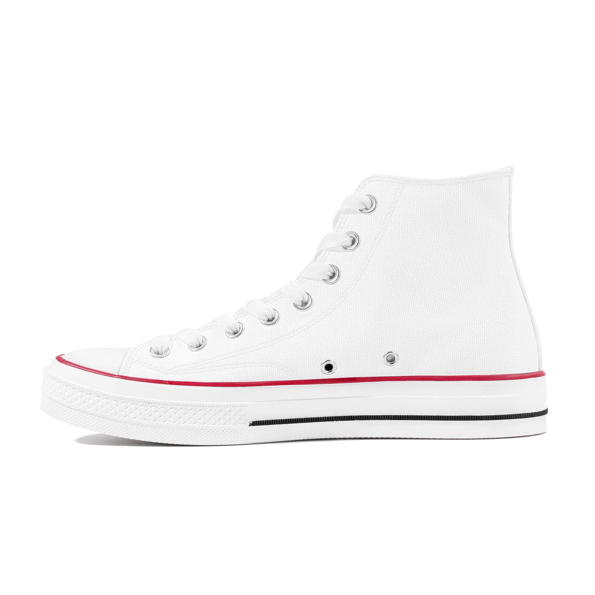 Custom Canvas High Top Shoes - White D70 Colloid Colors