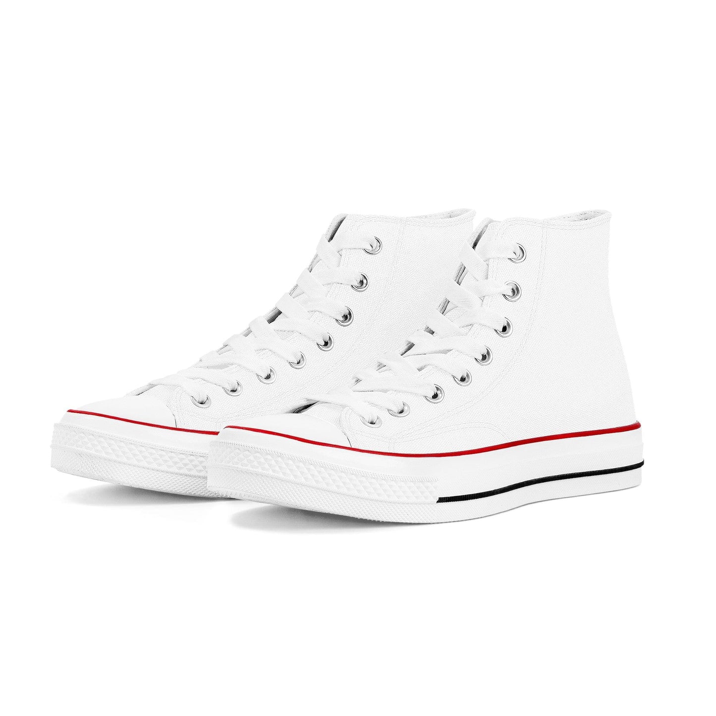 Custom Canvas High Top Shoes - White D70 Colloid Colors