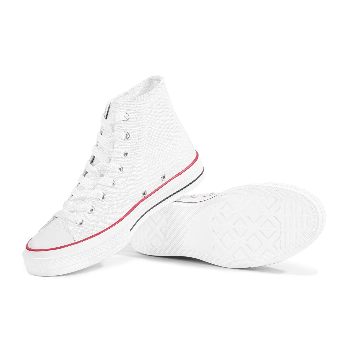 Custom Canvas High Top Shoes - White D70 Colloid Colors