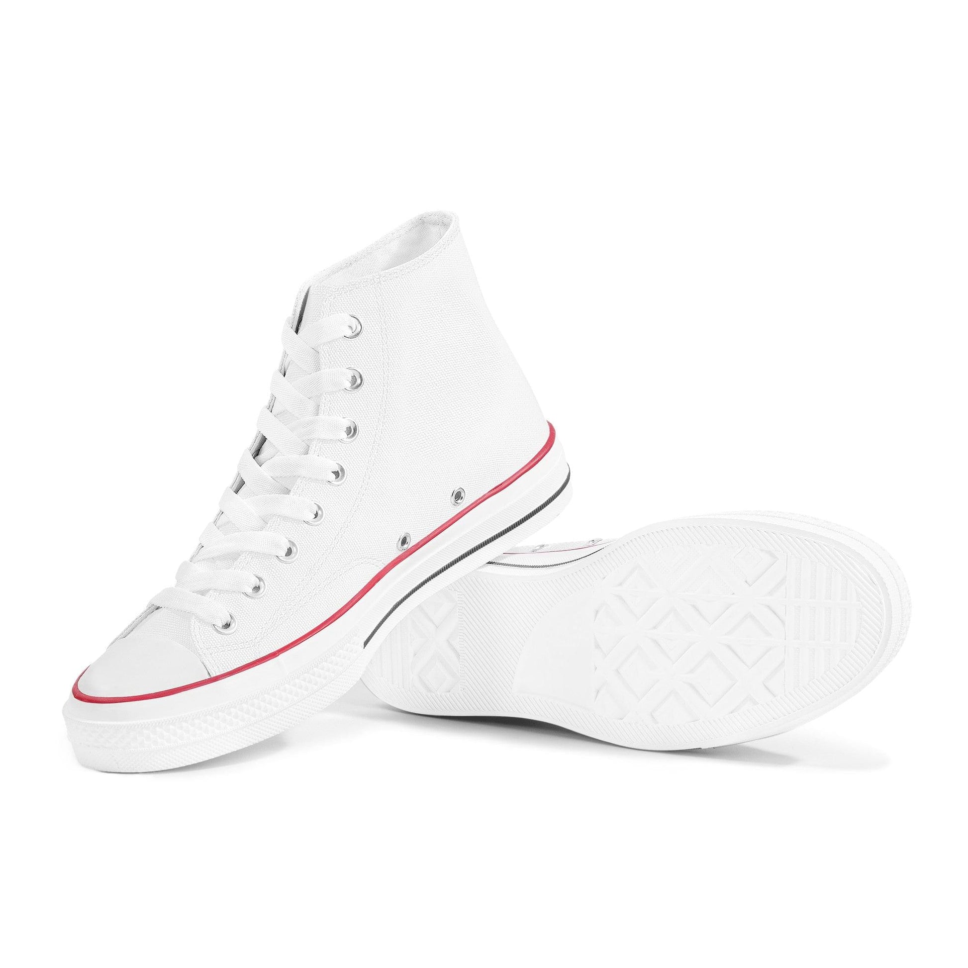 Custom Canvas High Top Shoes - White D70 Colloid Colors