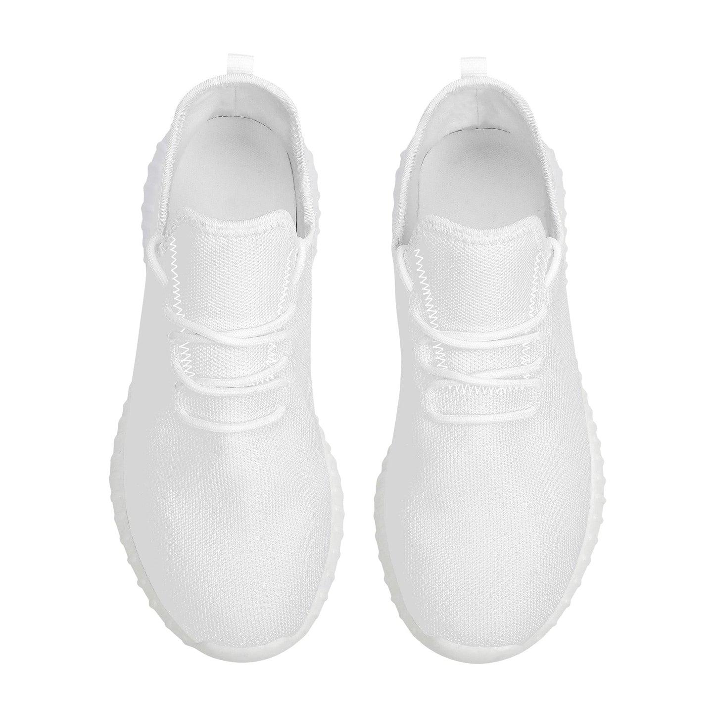 Custom Casual Sneakers -White D19 Mesh Knit Colloid Colors