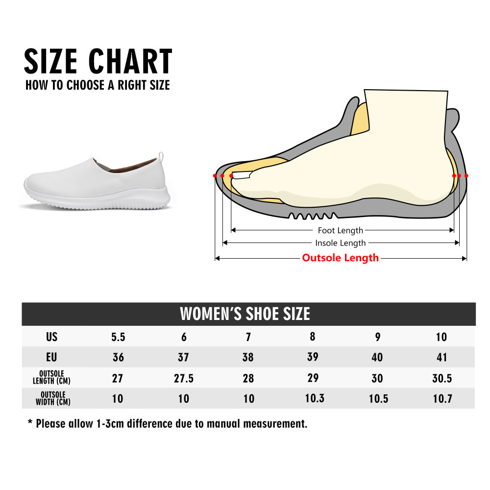 Custom Casual Women's Slip On Shoes - LQ Colloid Colors