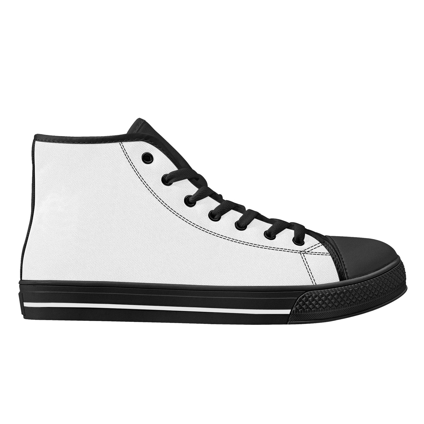 Custom High Top Canvas Shoes - Black D25 Colloid Colors