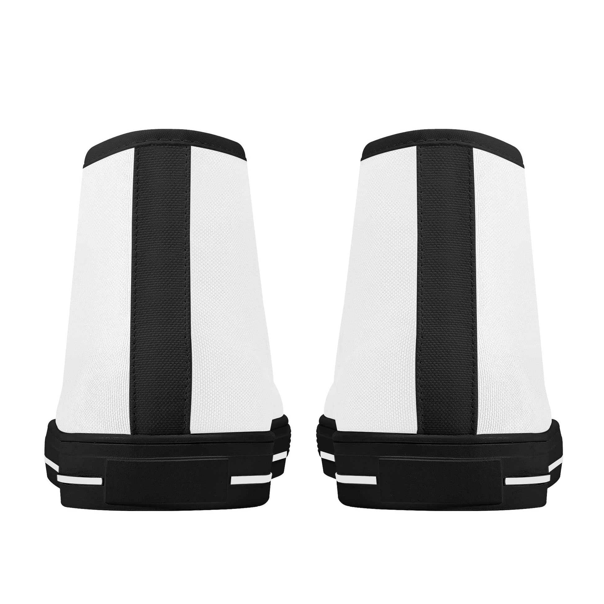 Custom High Top Canvas Shoes - Black D25 Colloid Colors