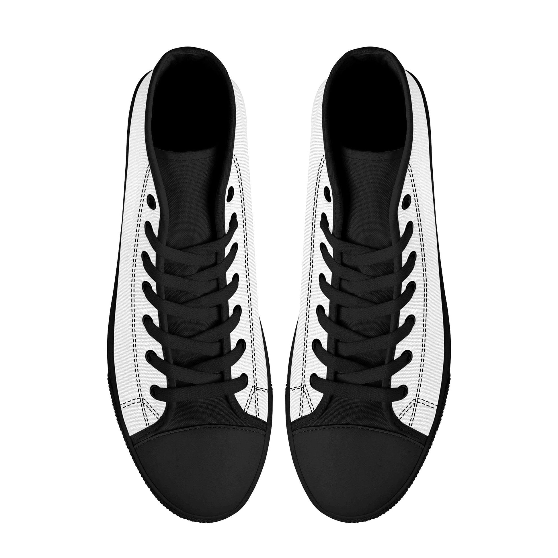 Custom High Top Canvas Shoes - Black D25 Colloid Colors