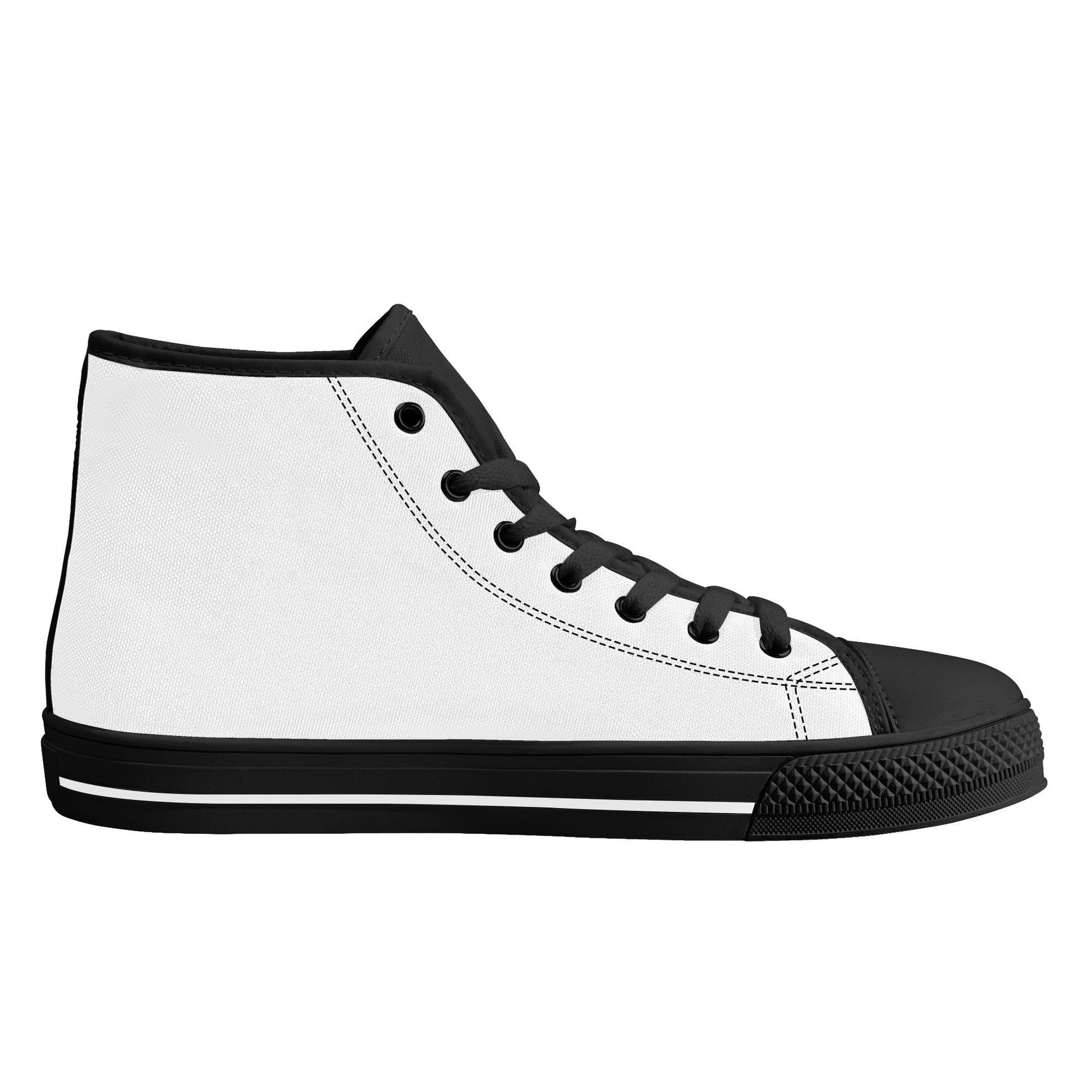 Custom High Top Canvas Shoes - Black D25 Colloid Colors
