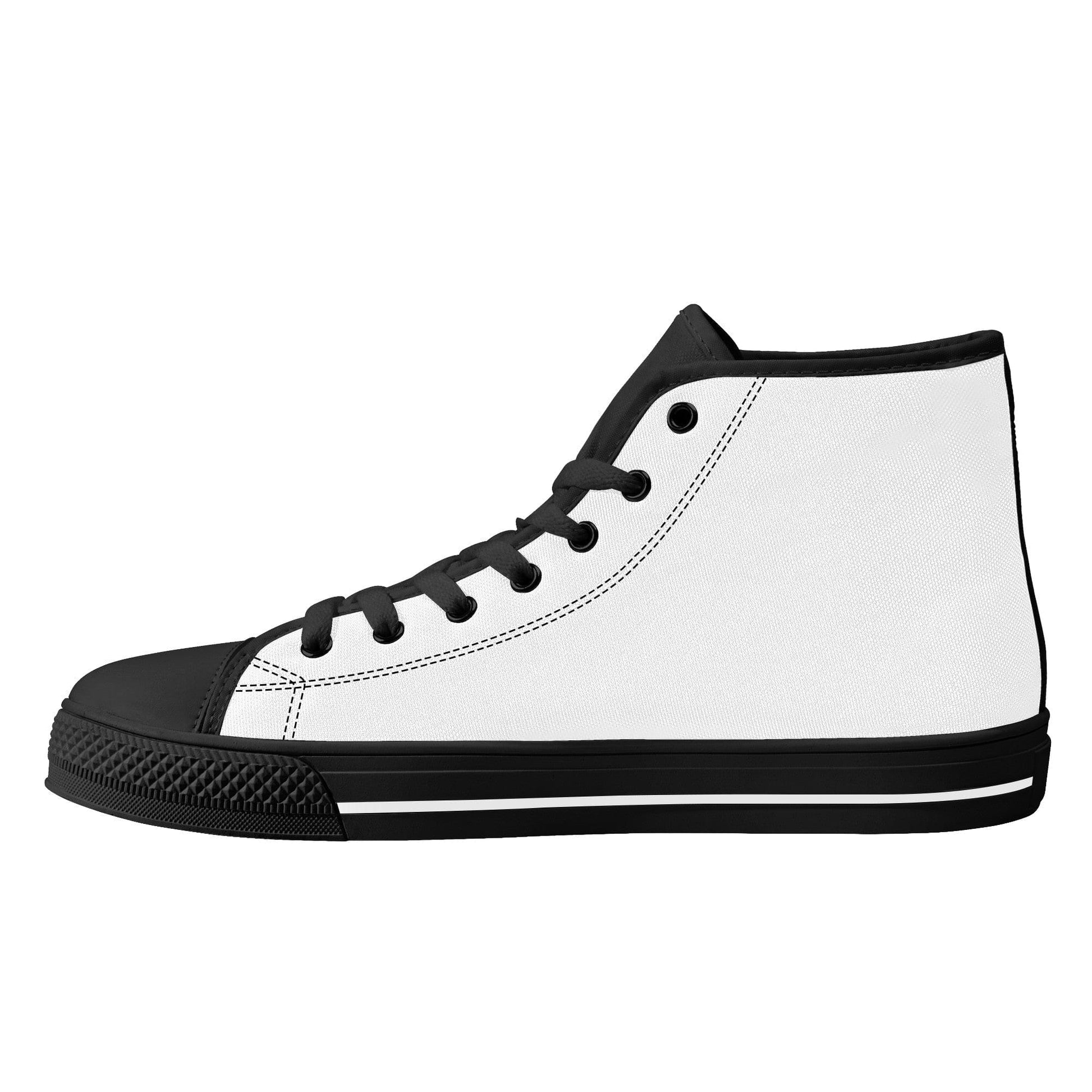 Custom High Top Canvas Shoes - Black D25 Colloid Colors
