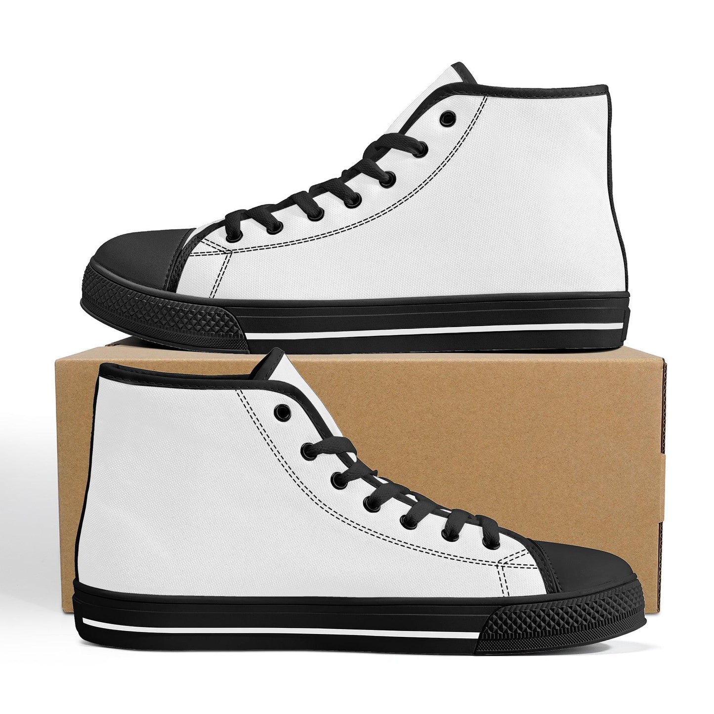 Custom High Top Canvas Shoes - Black FWS Colloid Colors