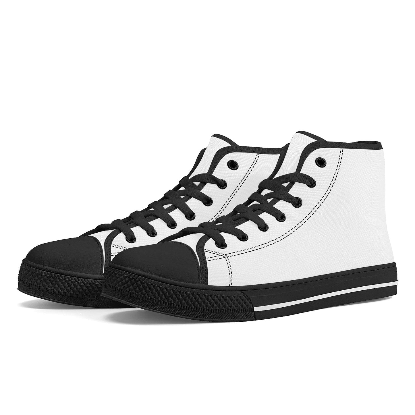 Custom High Top Canvas Shoes - Black FWS Colloid Colors