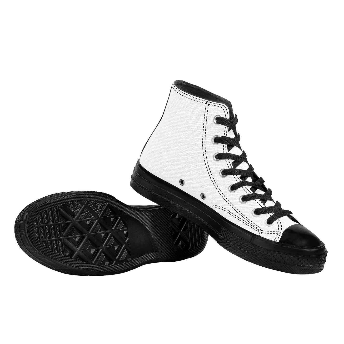Custom High Top Canvas Shoes -Black SF D71 Colloid Colors