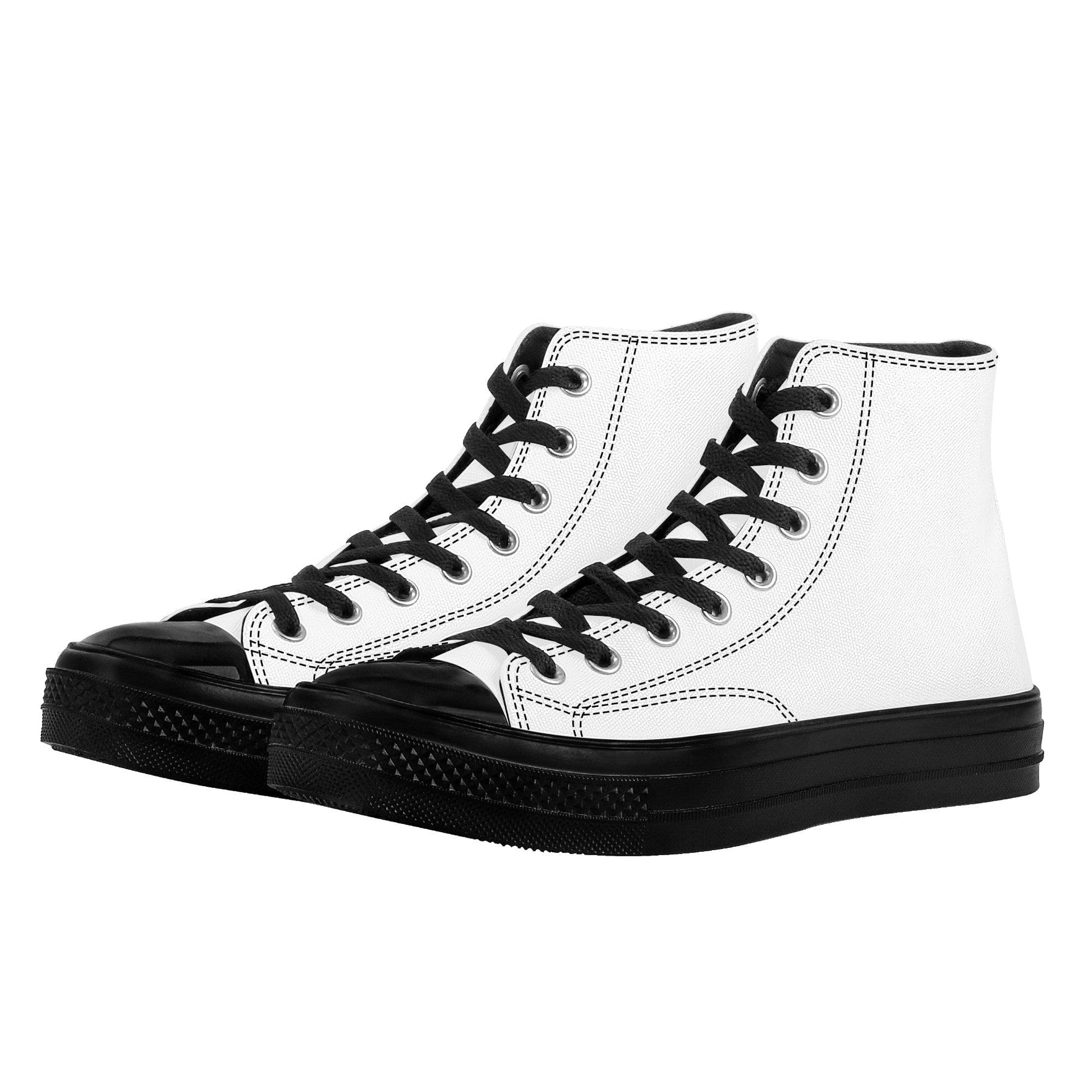 Custom High Top Canvas Shoes -Black SF D71 Colloid Colors