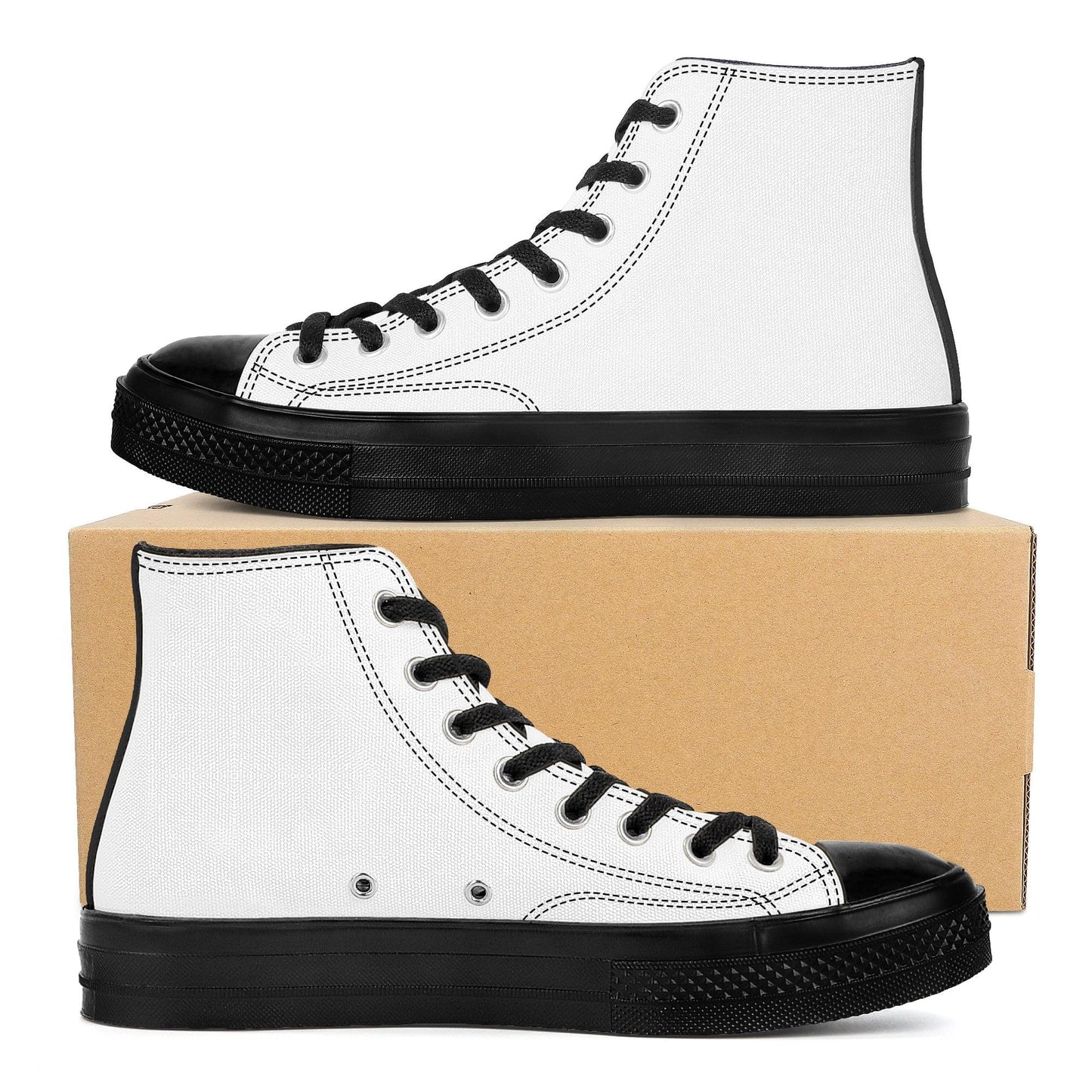 Custom High Top Canvas Shoes -Black SF D71 Colloid Colors