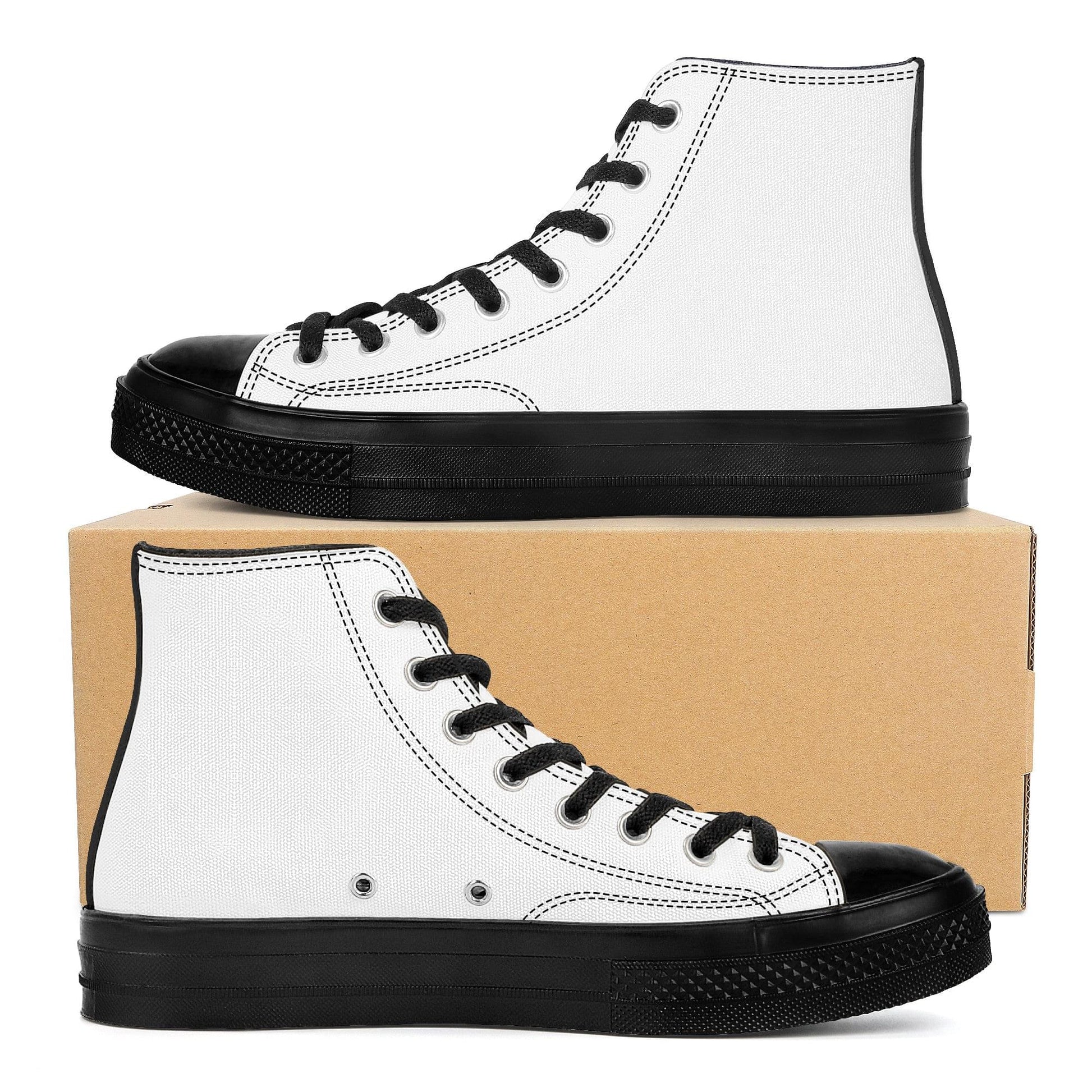 Custom High Top Canvas Shoes -Black SF D71 Colloid Colors