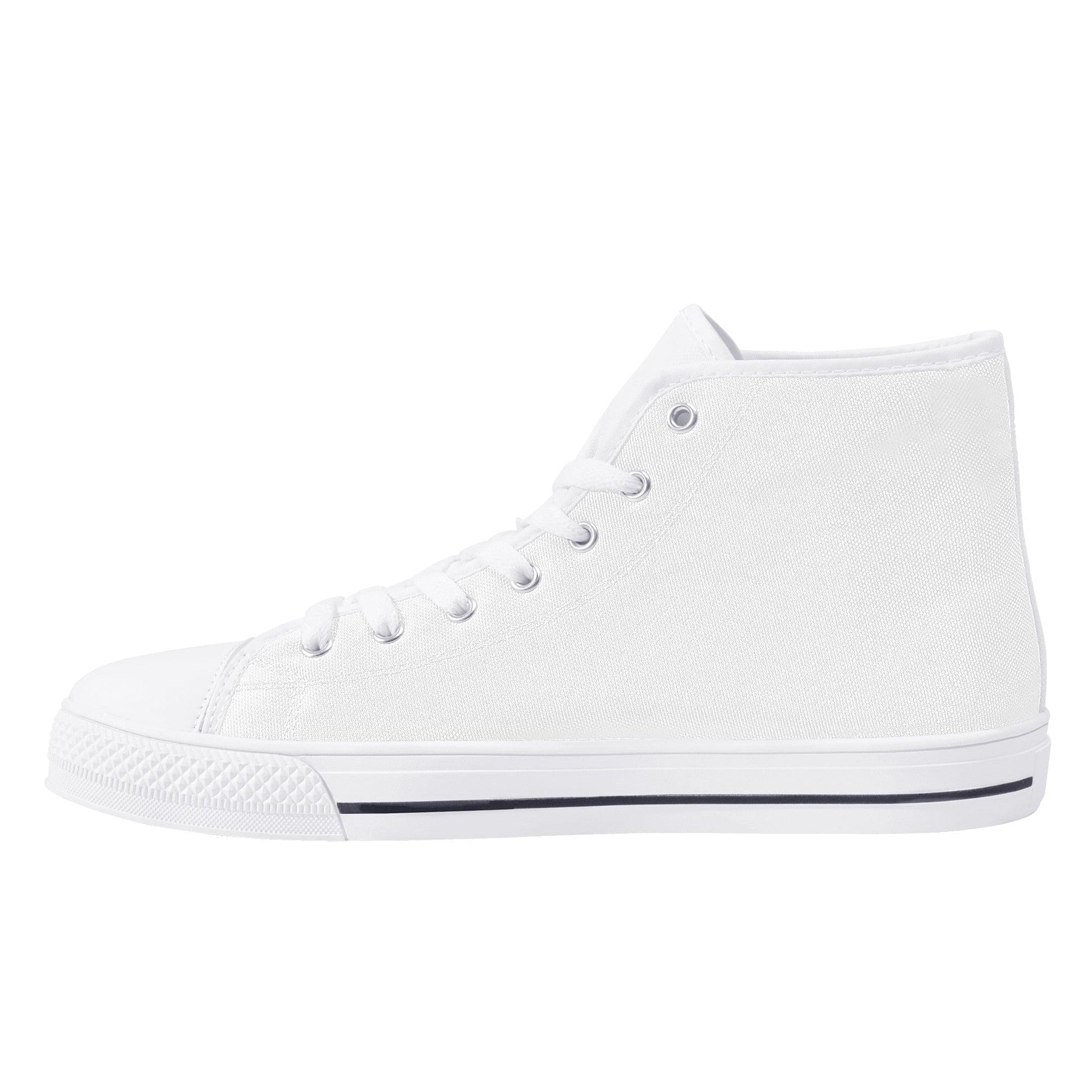 Custom High Top Canvas Shoes - White D25 Colloid Colors