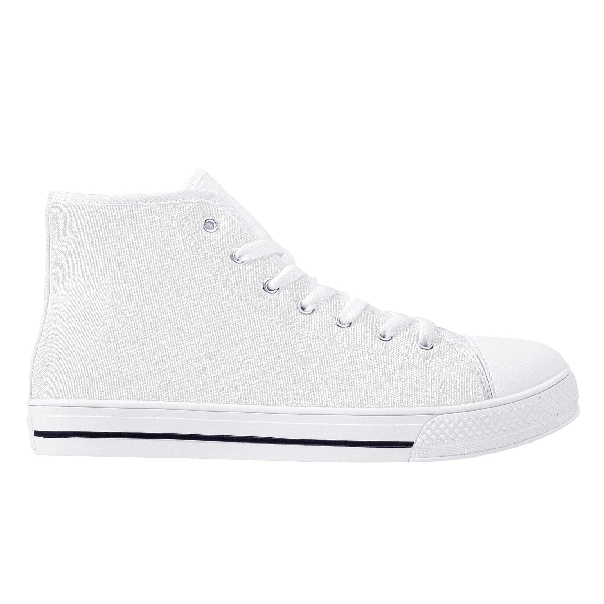 Custom High Top Canvas Shoes - White D25 Colloid Colors