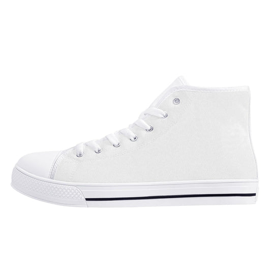 Custom High Top Canvas Shoes - White D25 Colloid Colors