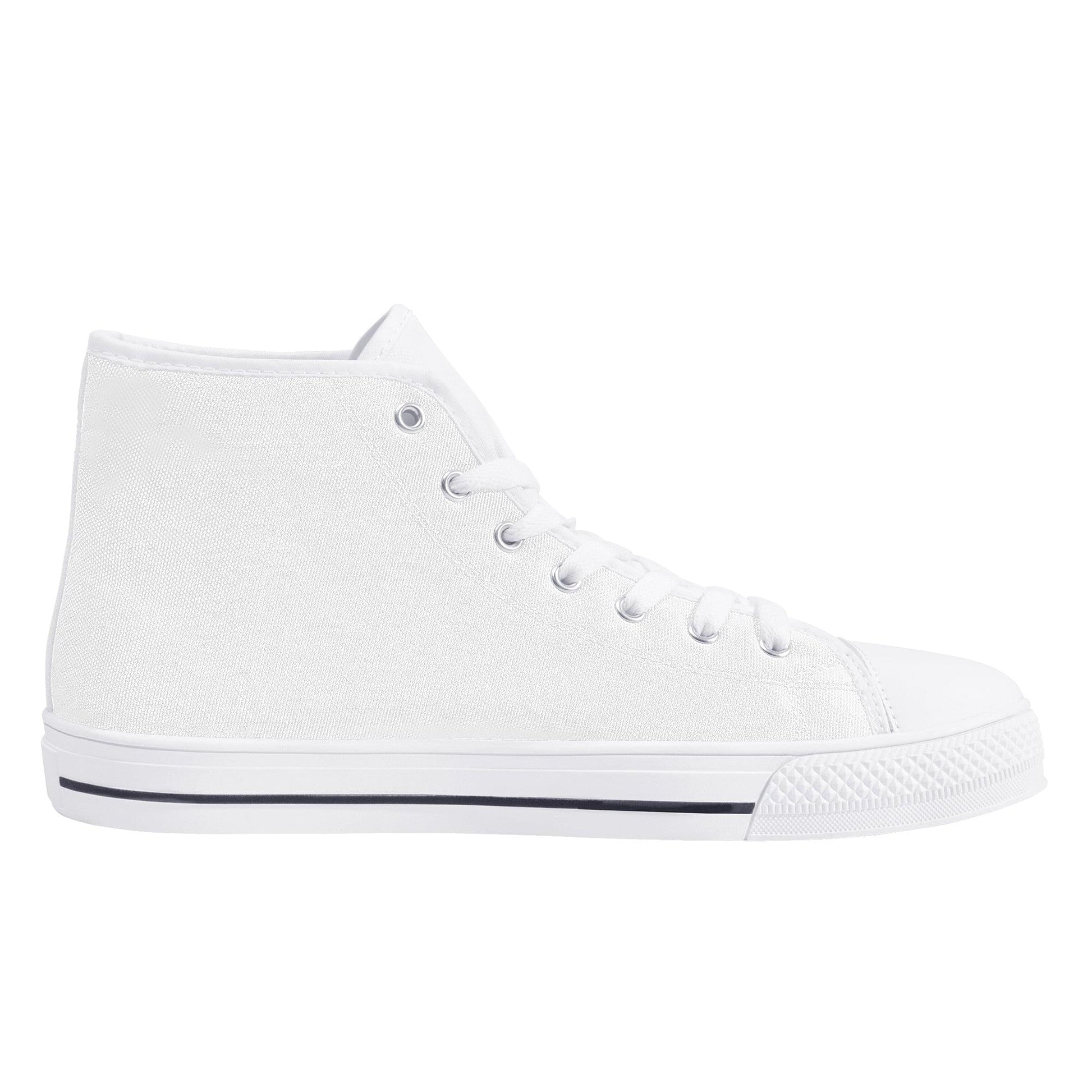 Custom High Top Canvas Shoes - White D25 Colloid Colors