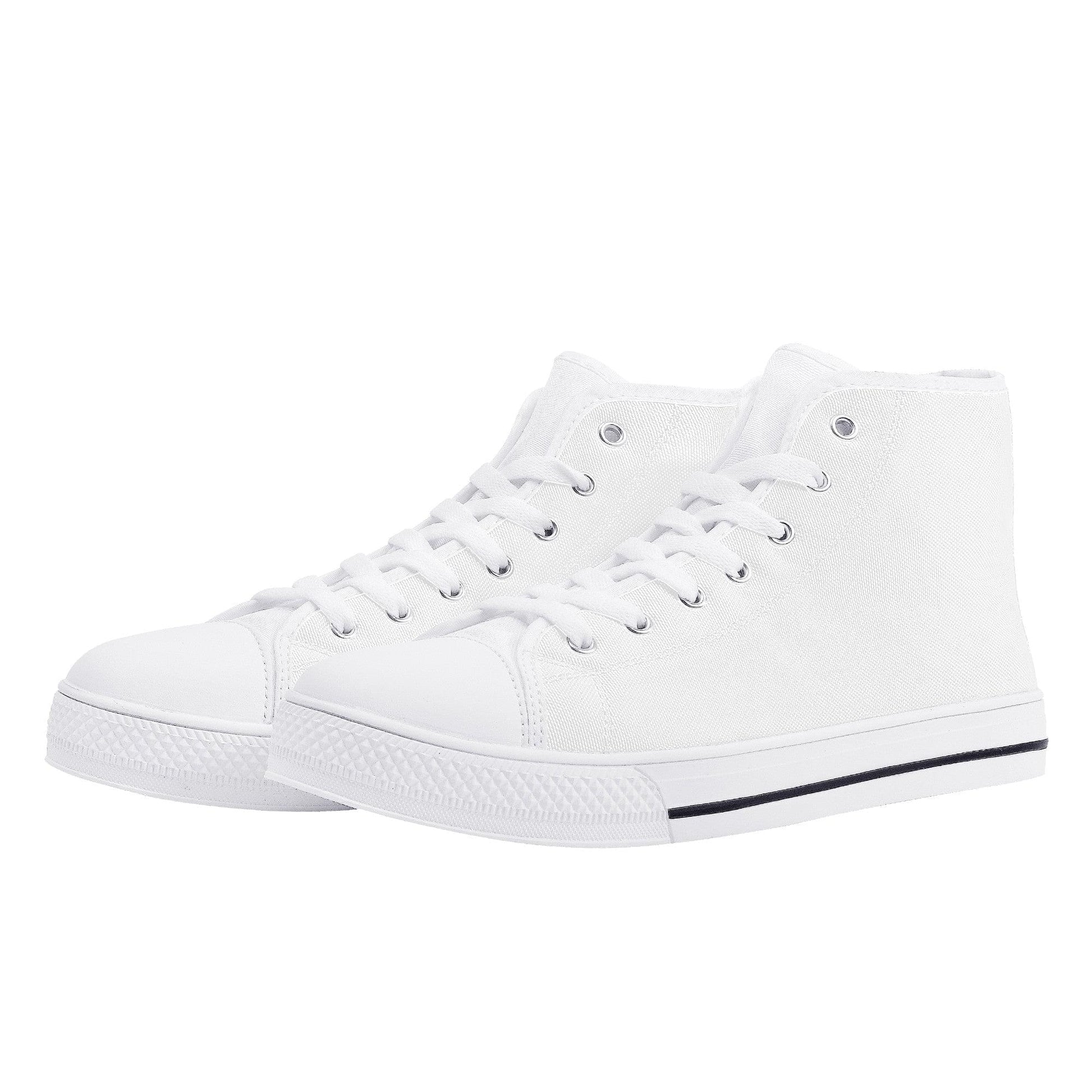 Custom High Top Canvas Shoes - White D25 Colloid Colors