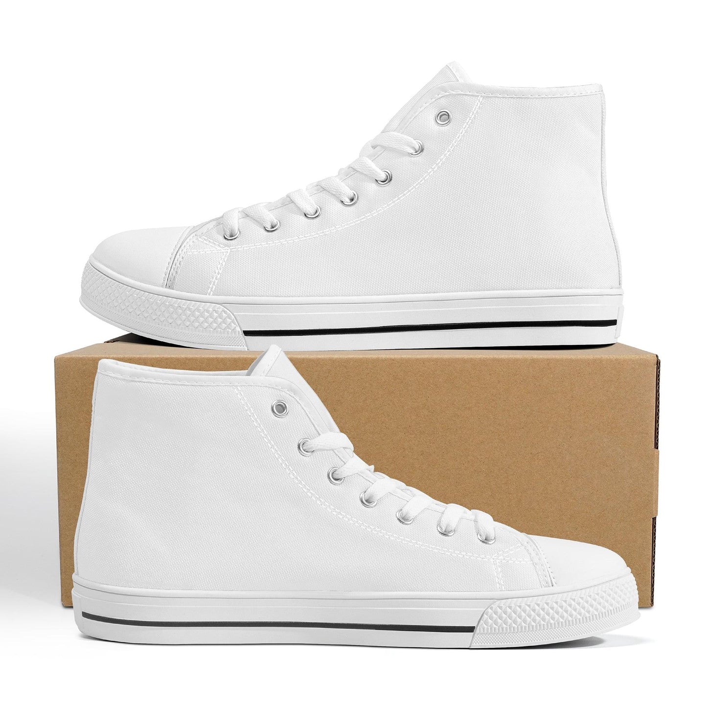 Custom High Top Canvas Shoes- White FWS Colloid Colors