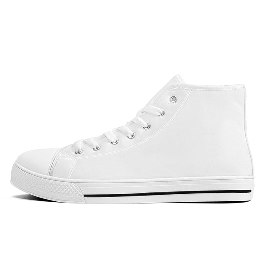 Custom High Top Canvas Shoes- White FWS Colloid Colors