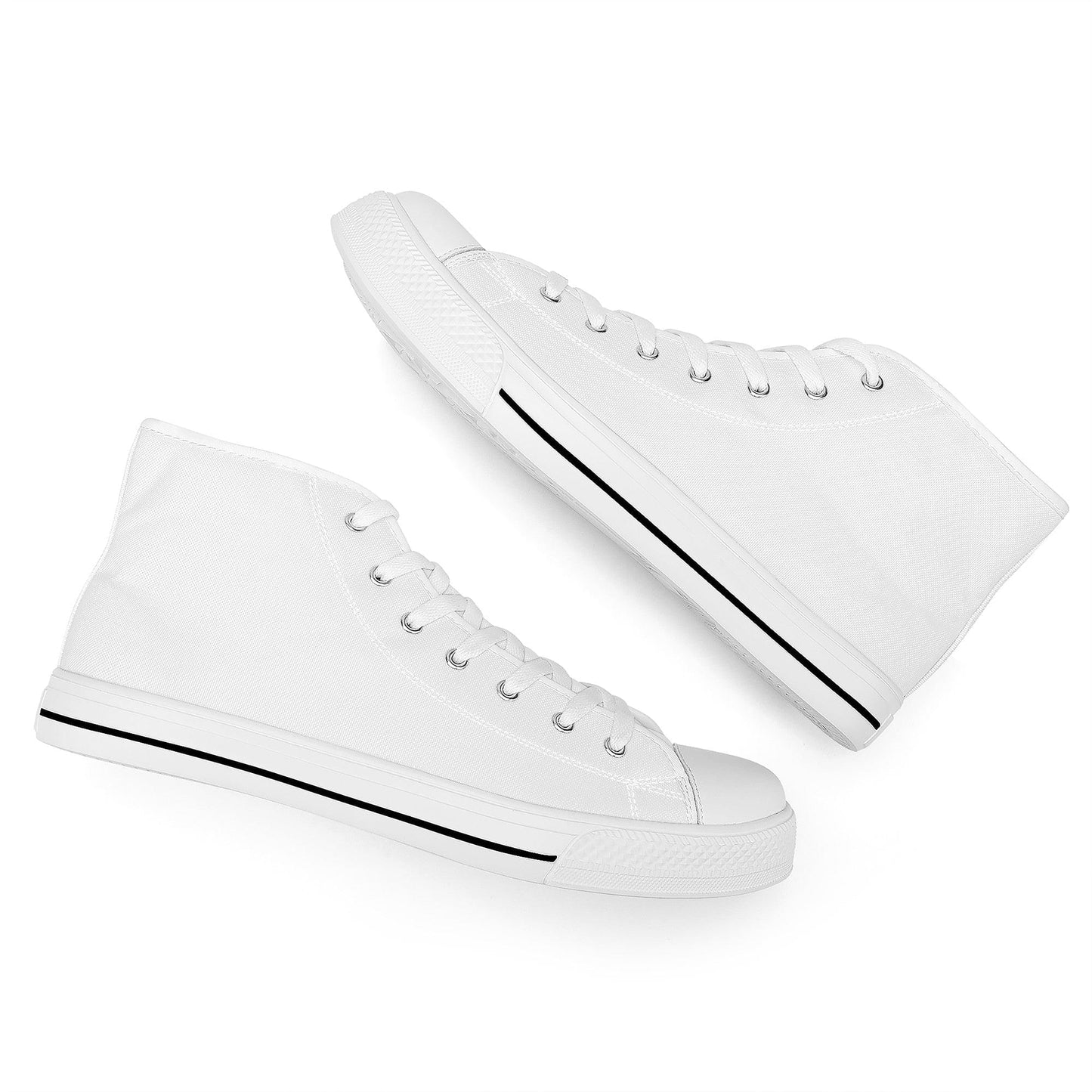 Custom High Top Canvas Shoes- White FWS Colloid Colors