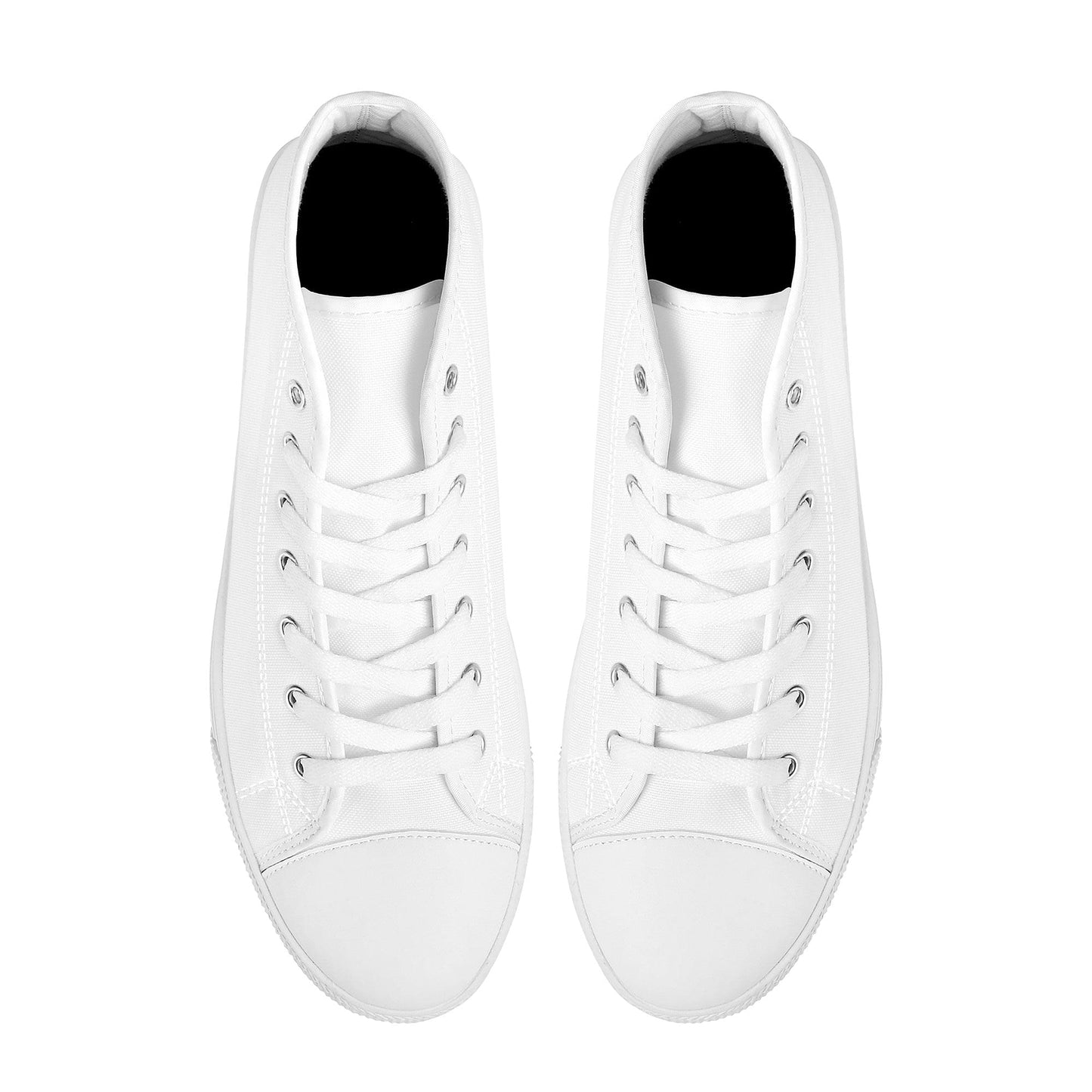 Custom High Top Canvas Shoes- White FWS Colloid Colors