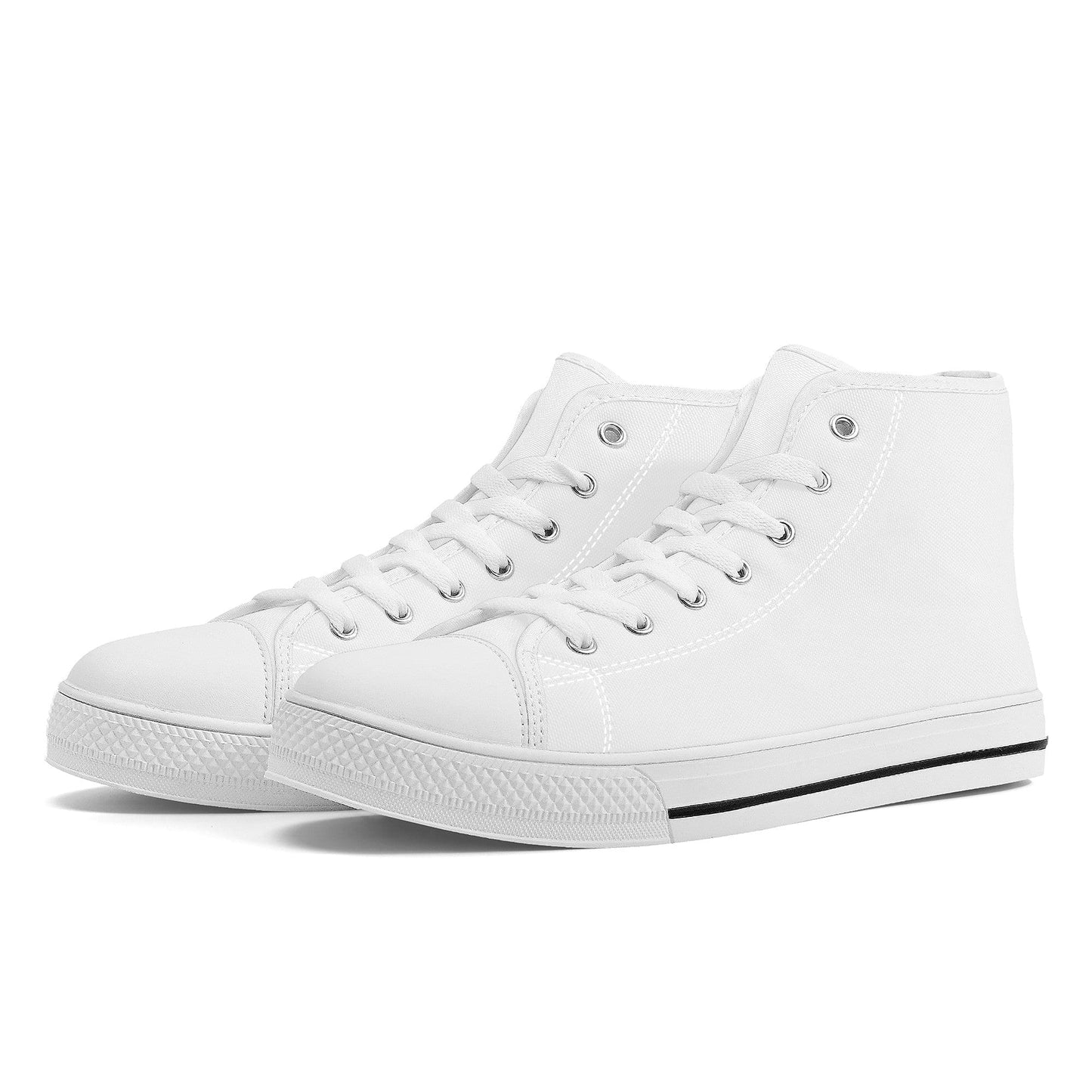 Custom High Top Canvas Shoes- White FWS Colloid Colors