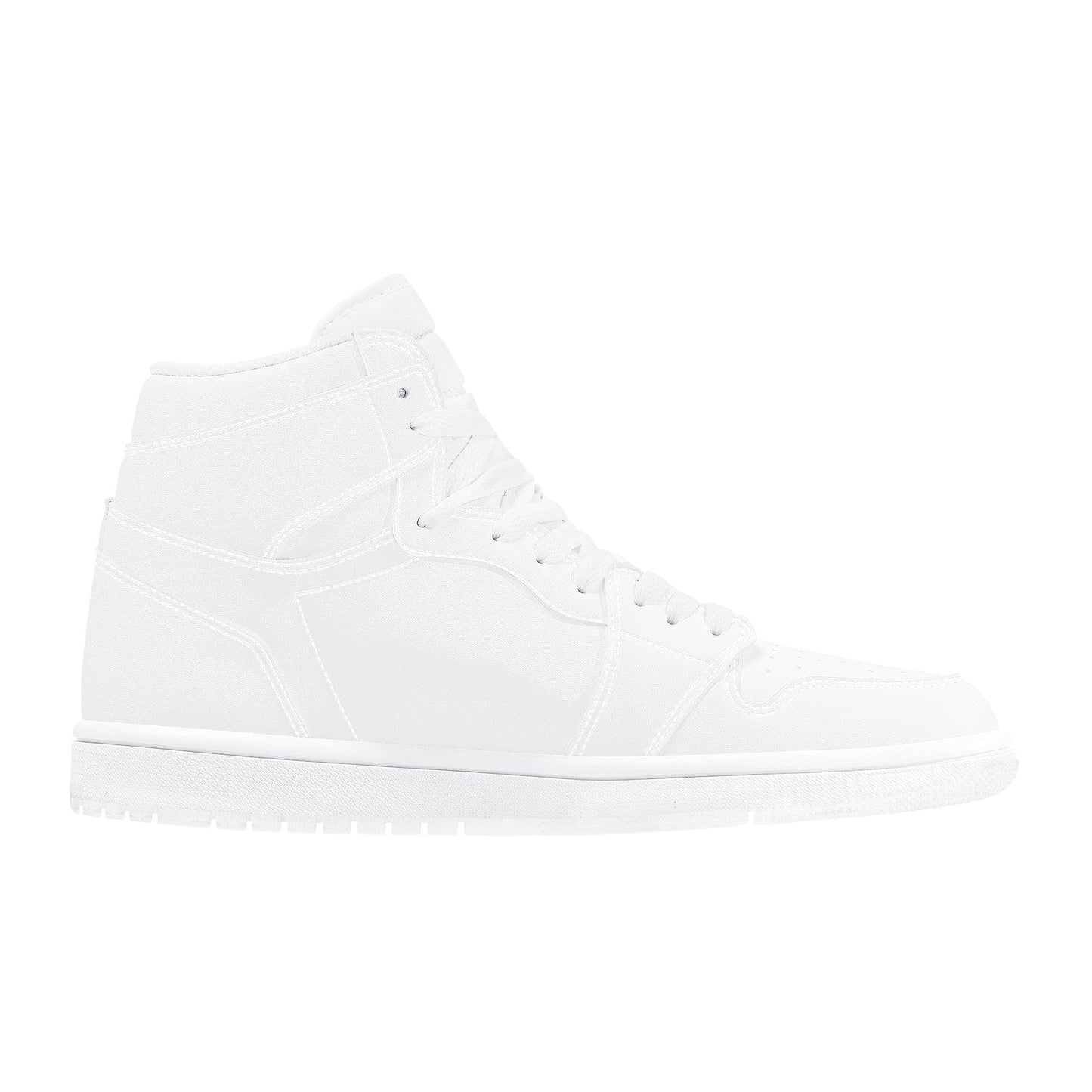Custom High Top Sneakers Leather -White D17 Colloid Colors