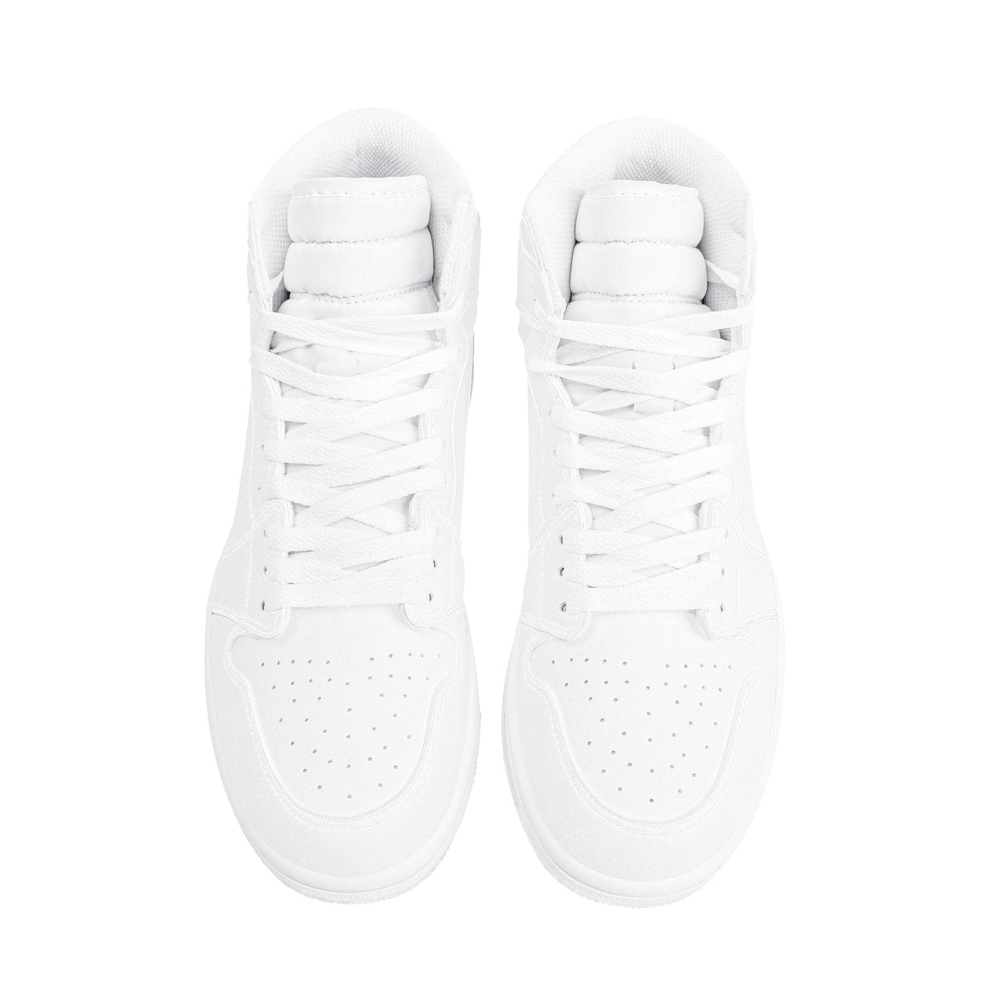 Custom High Top Sneakers Leather -White D17 Colloid Colors