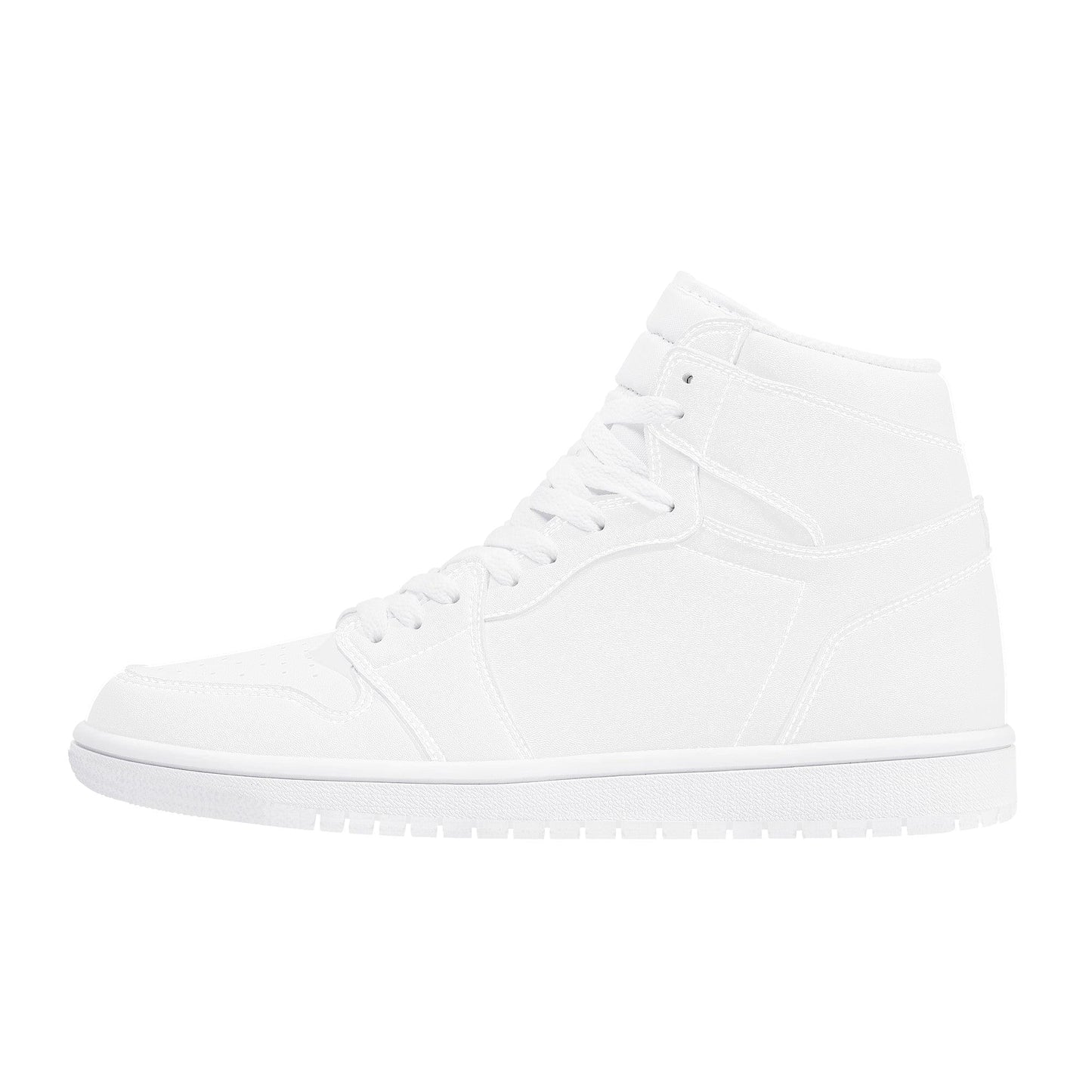 Custom High Top Sneakers Leather -White D17 Colloid Colors