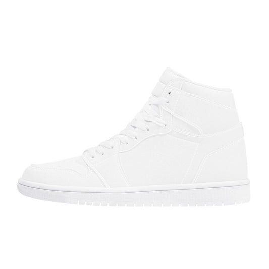 Custom High Top Sneakers Leather -White D17 Colloid Colors