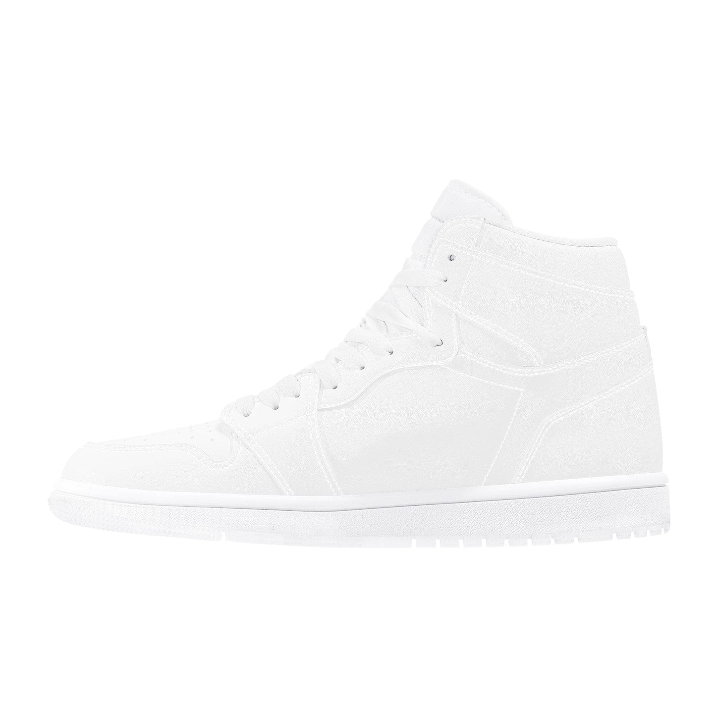 Custom High Top Sneakers Leather -White D17 Colloid Colors