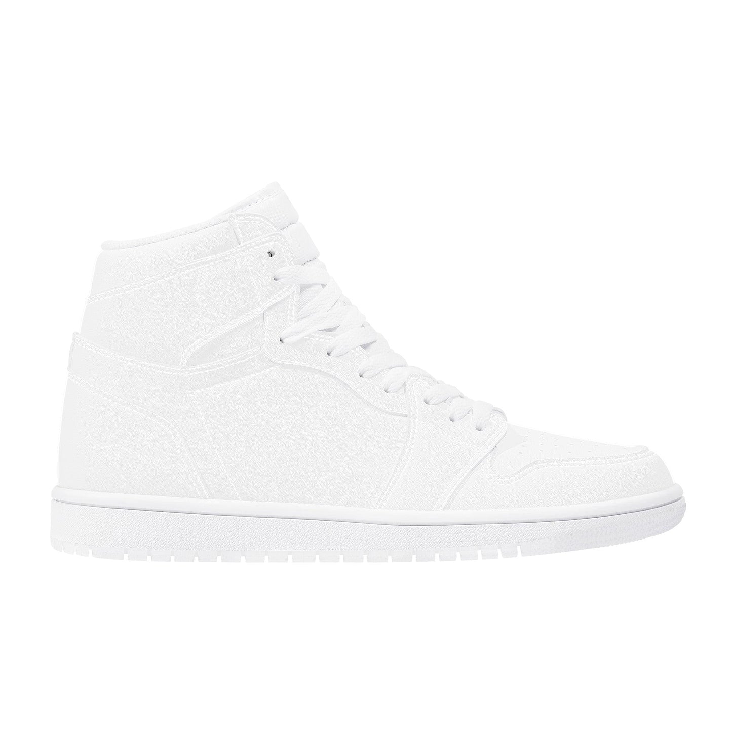 Custom High Top Sneakers Leather -White D17 Colloid Colors