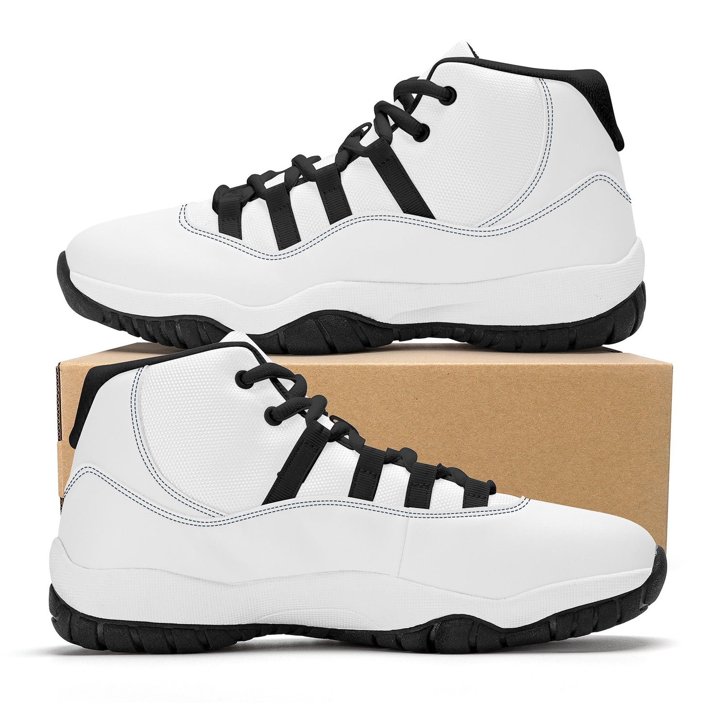 Custom High Top Sneakers - Black Air Retro Colloid Colors