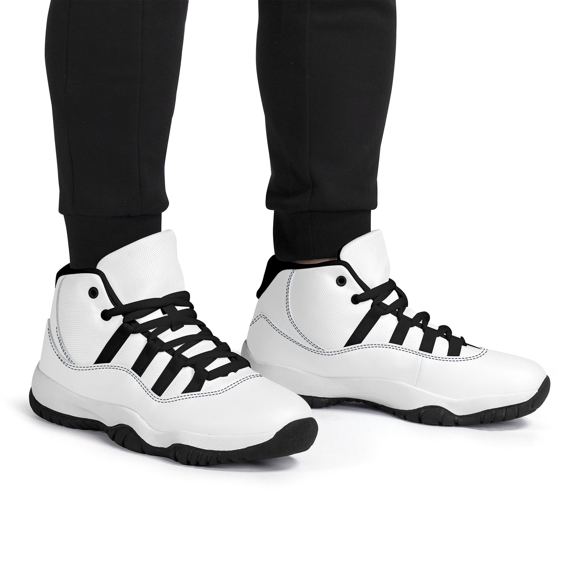 Custom High Top Sneakers - Black Air Retro Colloid Colors