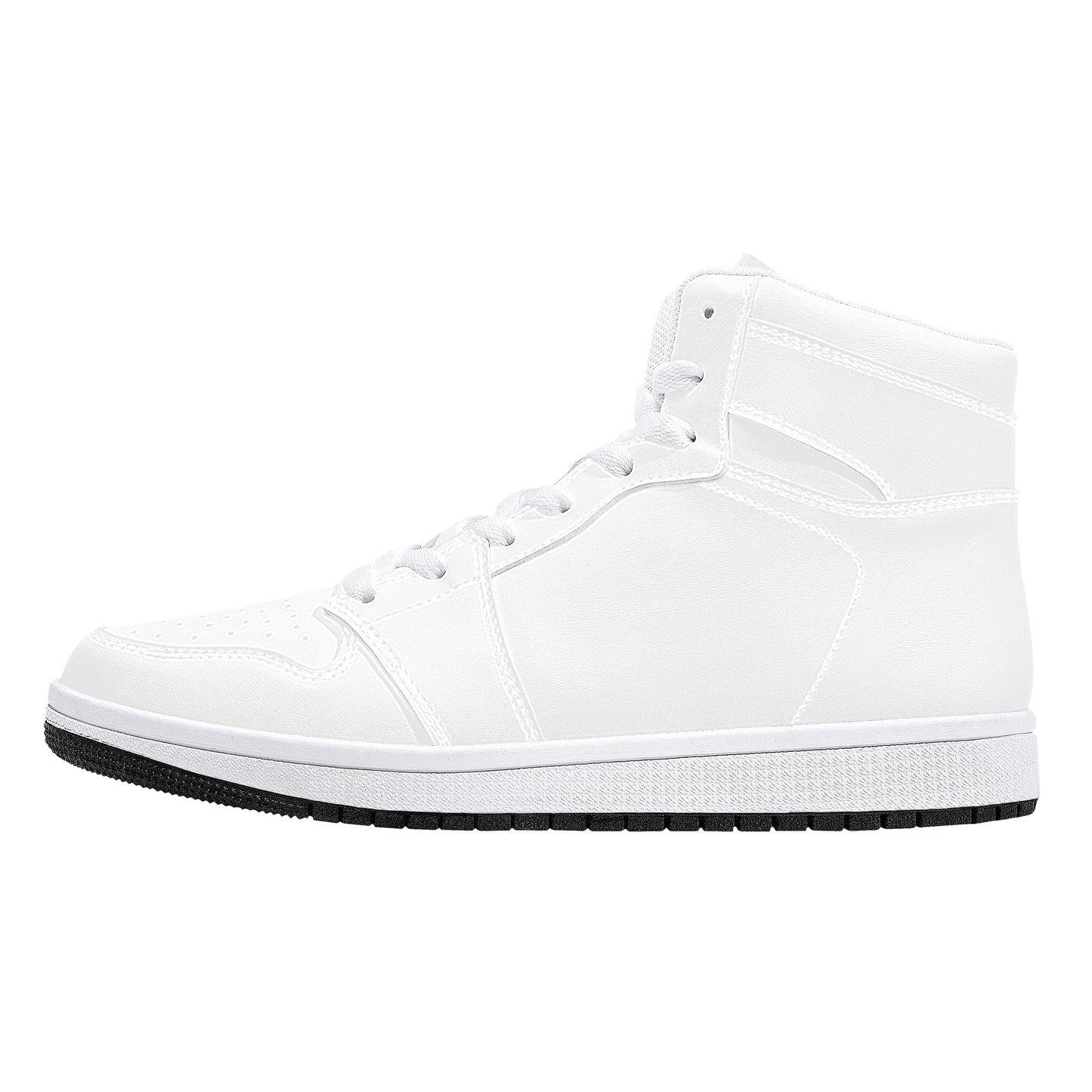 Custom High Top Sneakers Leather - White D16 Colloid Colors
