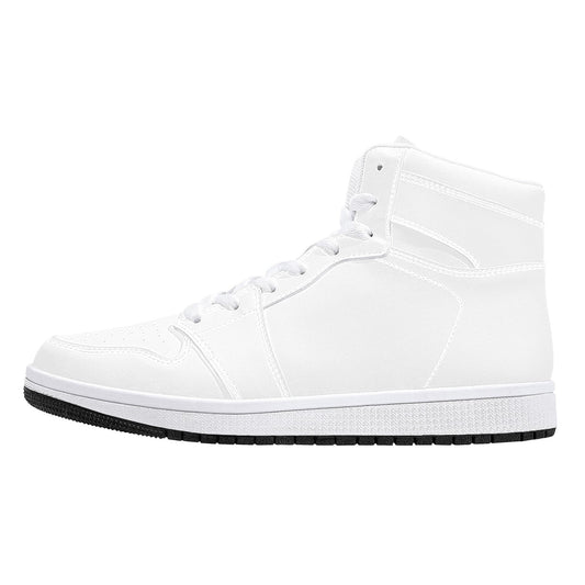 Custom High Top Sneakers  Leather - White D16 Colloid Colors