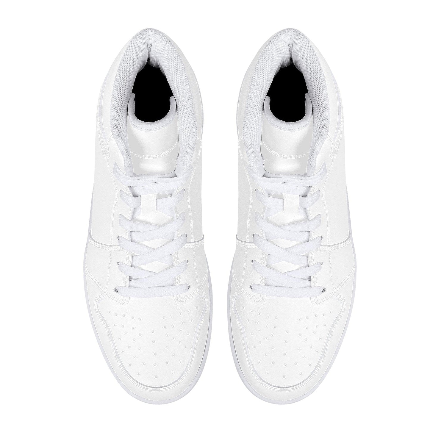 Custom High Top Sneakers Leather - White D16 Colloid Colors