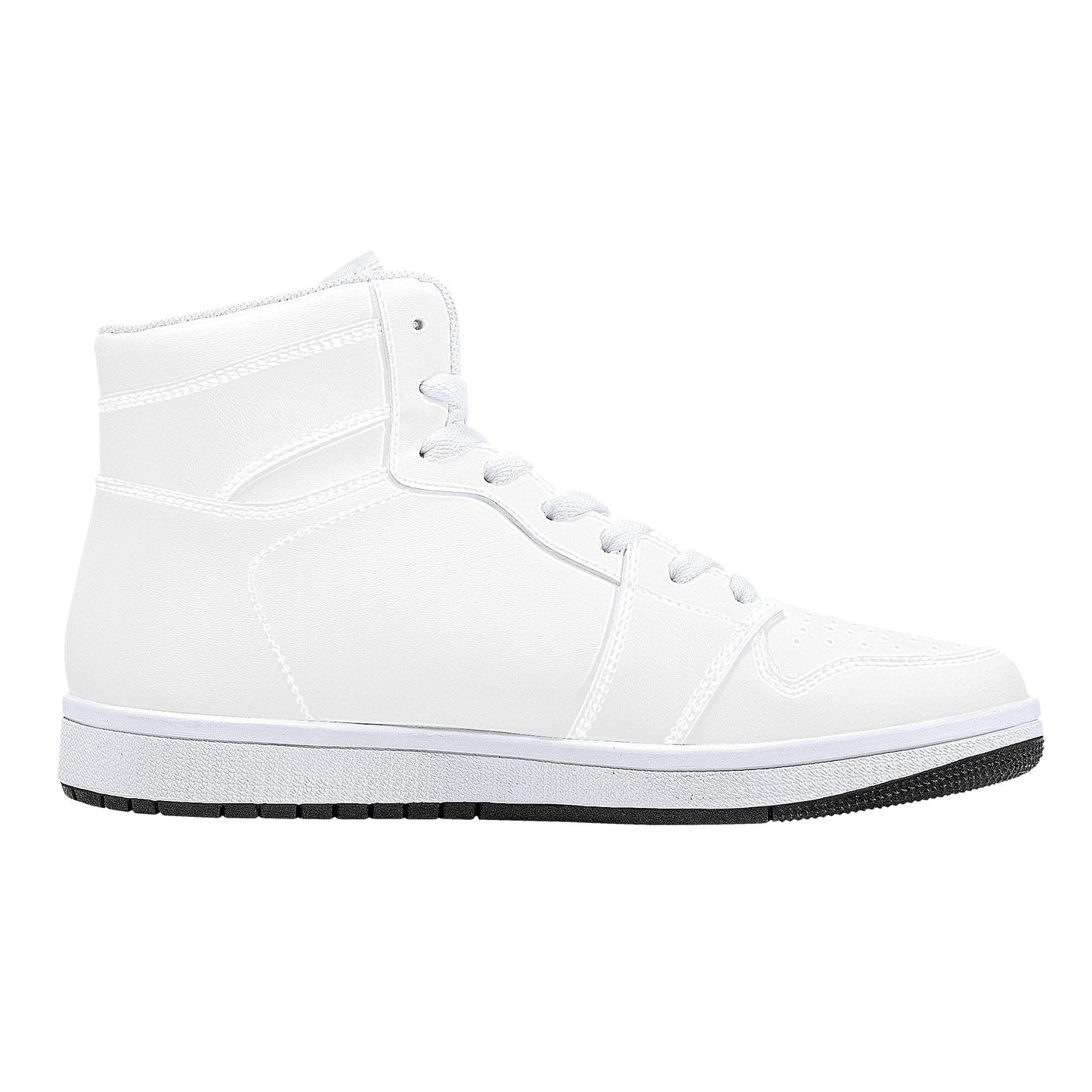 Custom High Top Sneakers Leather - White D16 Colloid Colors
