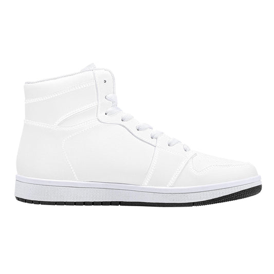 Custom High Top Sneakers  Leather - White D16 Colloid Colors