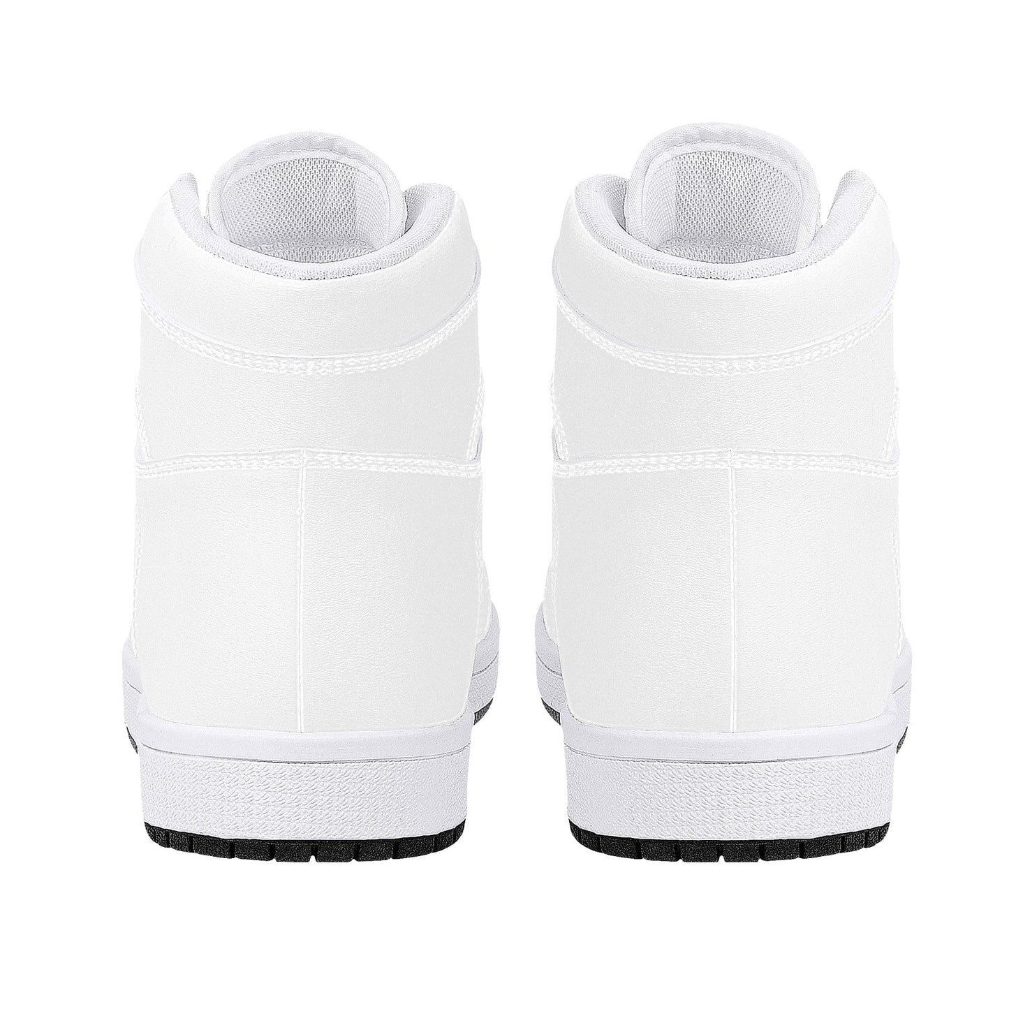 Custom High Top Sneakers Leather - White D16 Colloid Colors
