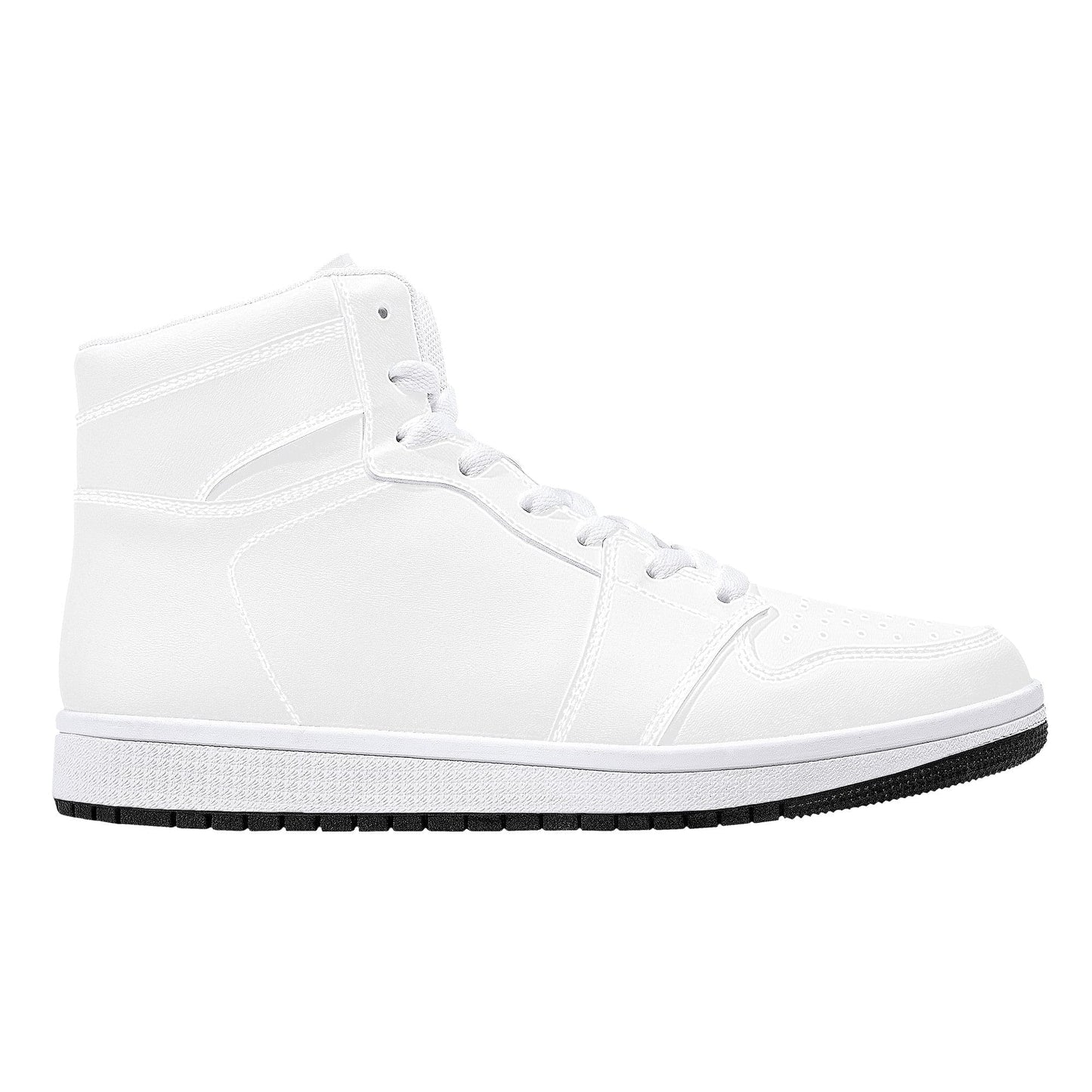 Custom High Top Sneakers Leather - White D16 Colloid Colors