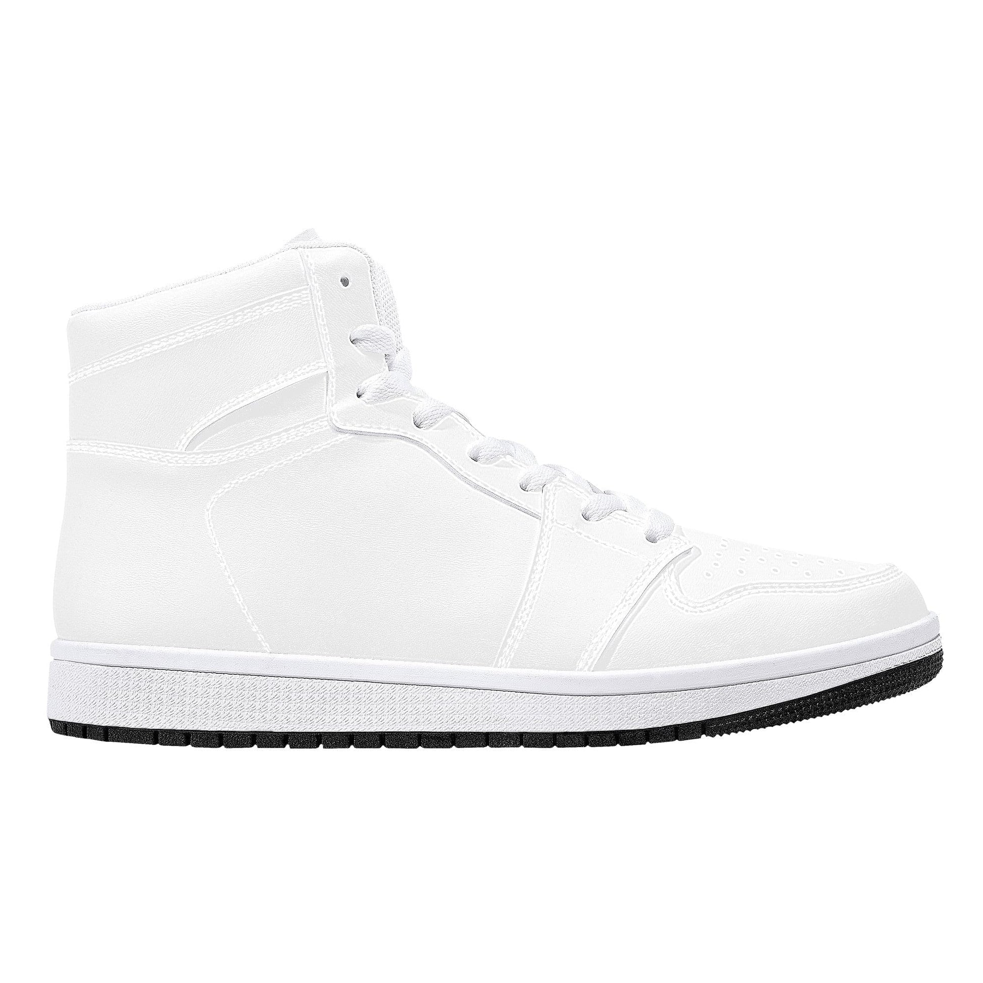 Custom High Top Sneakers  Leather - White D16 Colloid Colors