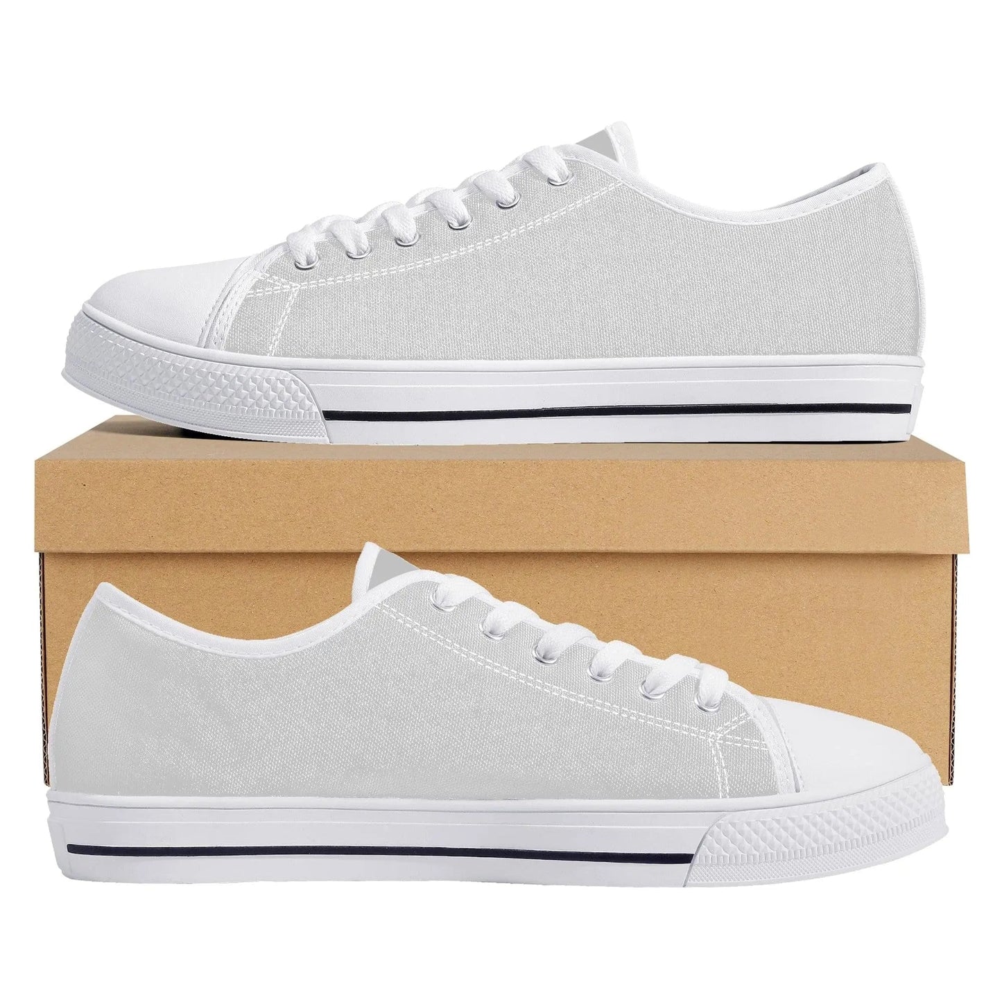 Custom Low Top Canvas Shoes - White FXS Colloid Colors