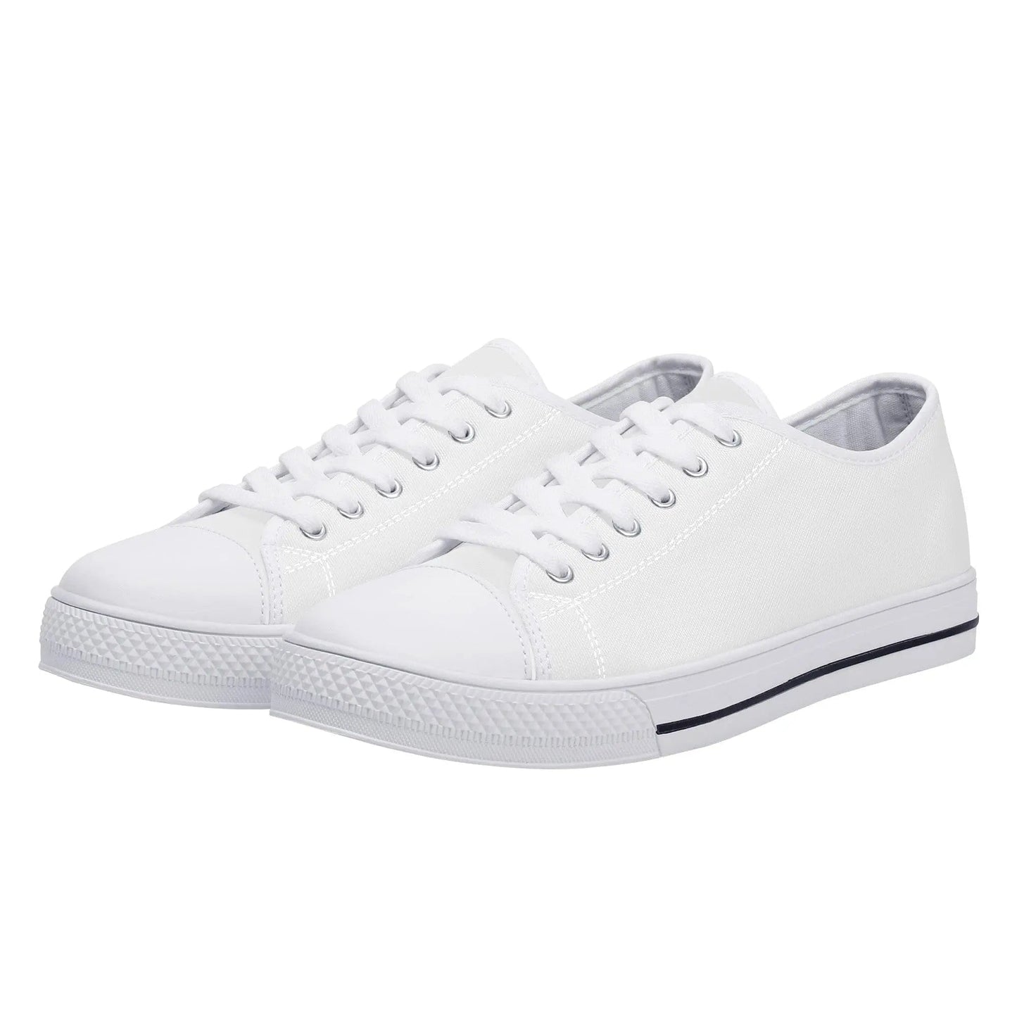 Custom Low Top Canvas Shoes - White FXS Colloid Colors