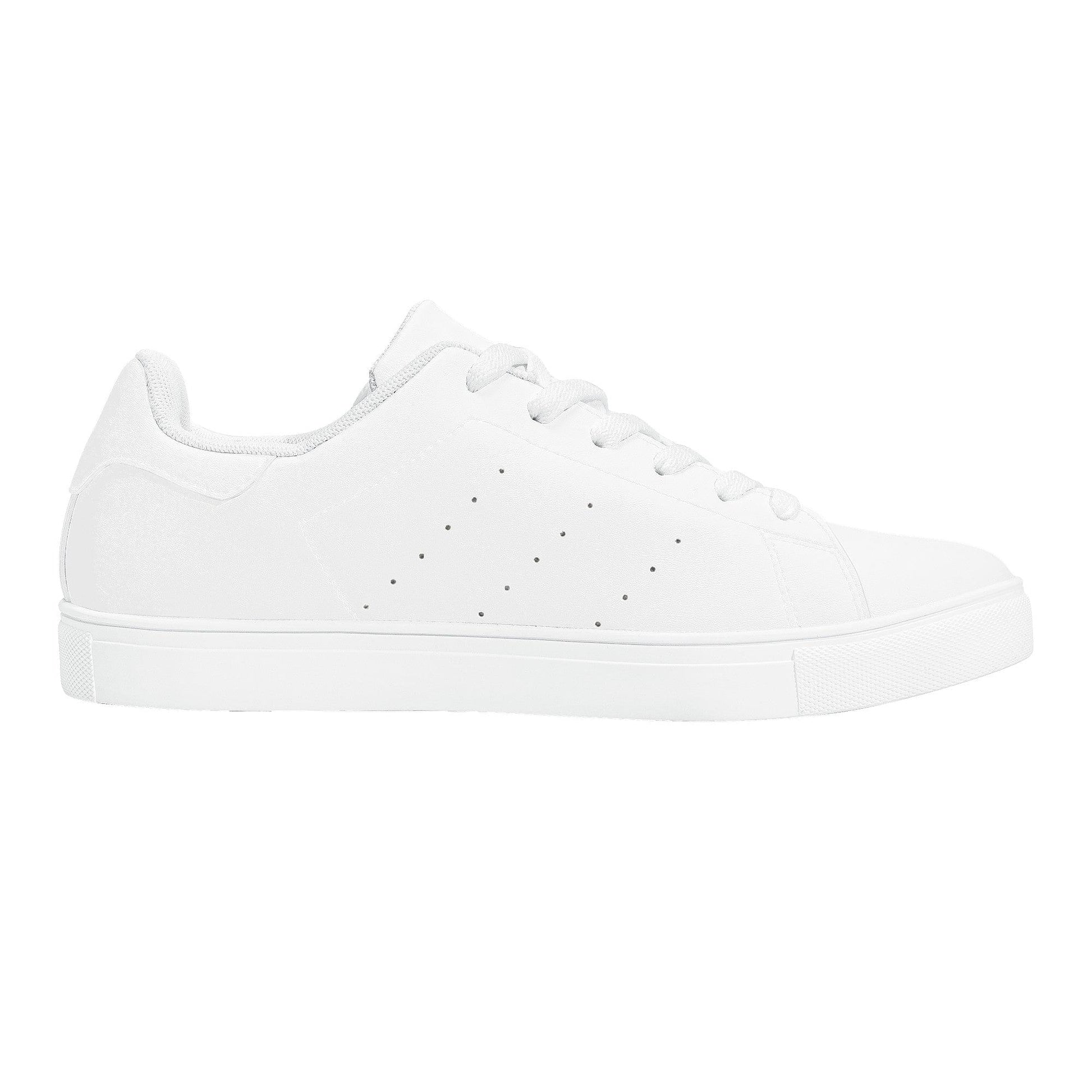 Custom Low Top Leather Shoes - White D27 Colloid Colors